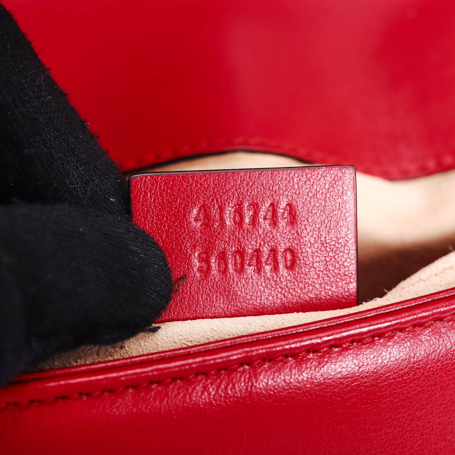 Pre-Owned Gucci GG Marmont Red Calfskin Shoulder Bag 29051589