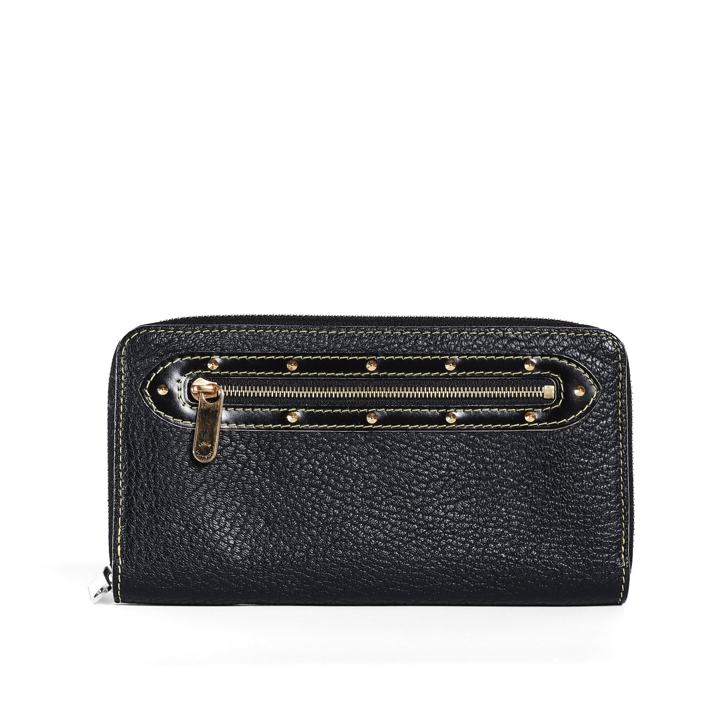 Pre-Owned Jimmy Choo Black Grained Calfskin Leather Wallet 29866649