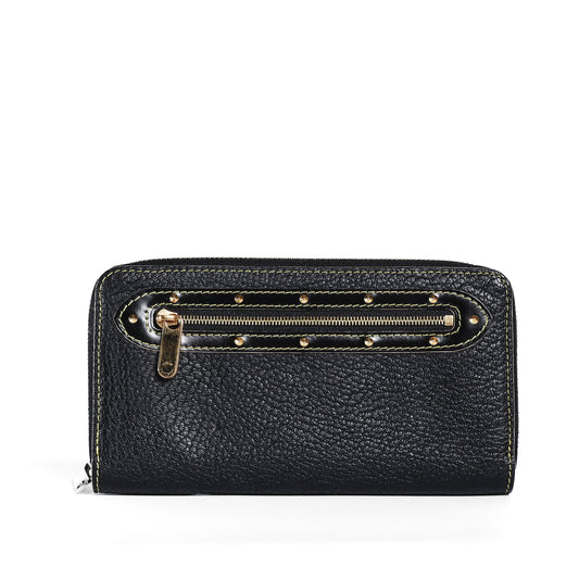 Pre-Owned Jimmy Choo Black Grained Calfskin Leather Wallet 29866649