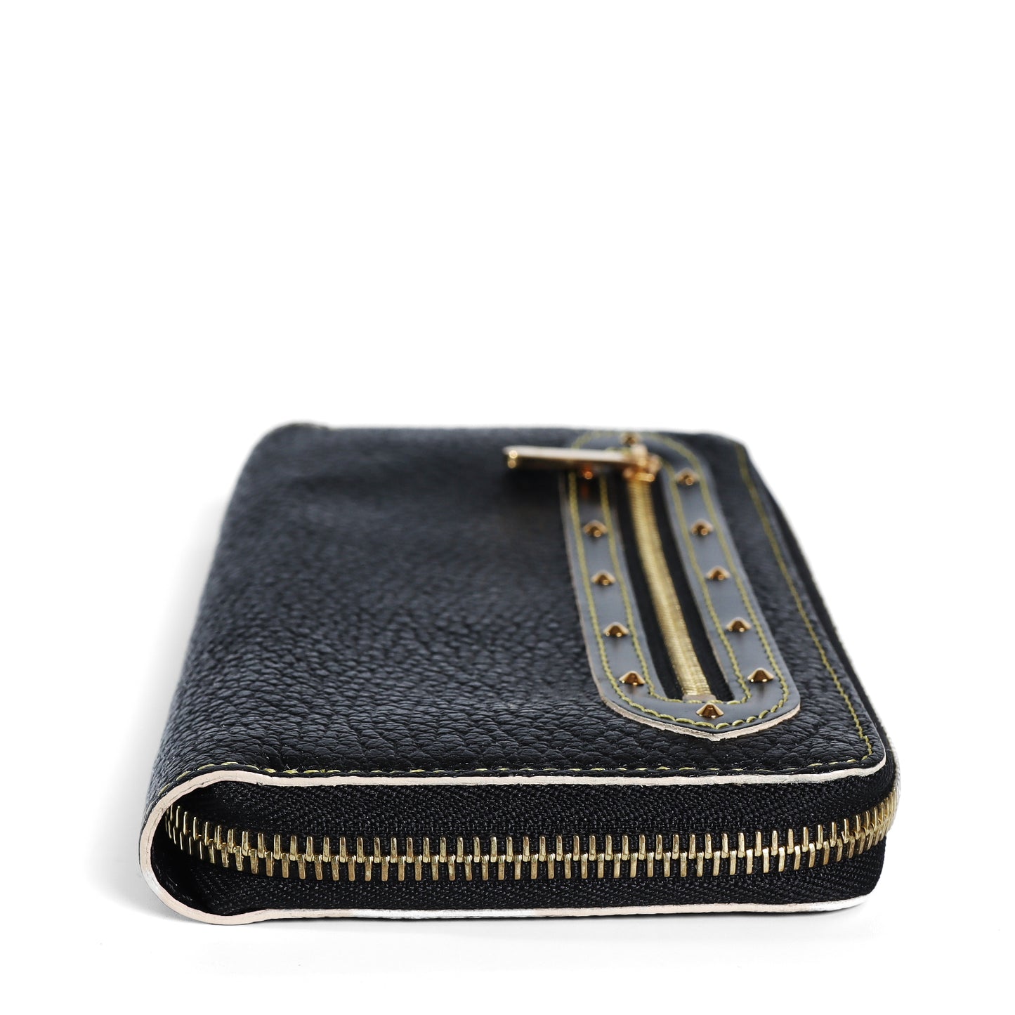 Pre-Owned Jimmy Choo Black Grained Calfskin Leather Wallet 29866649