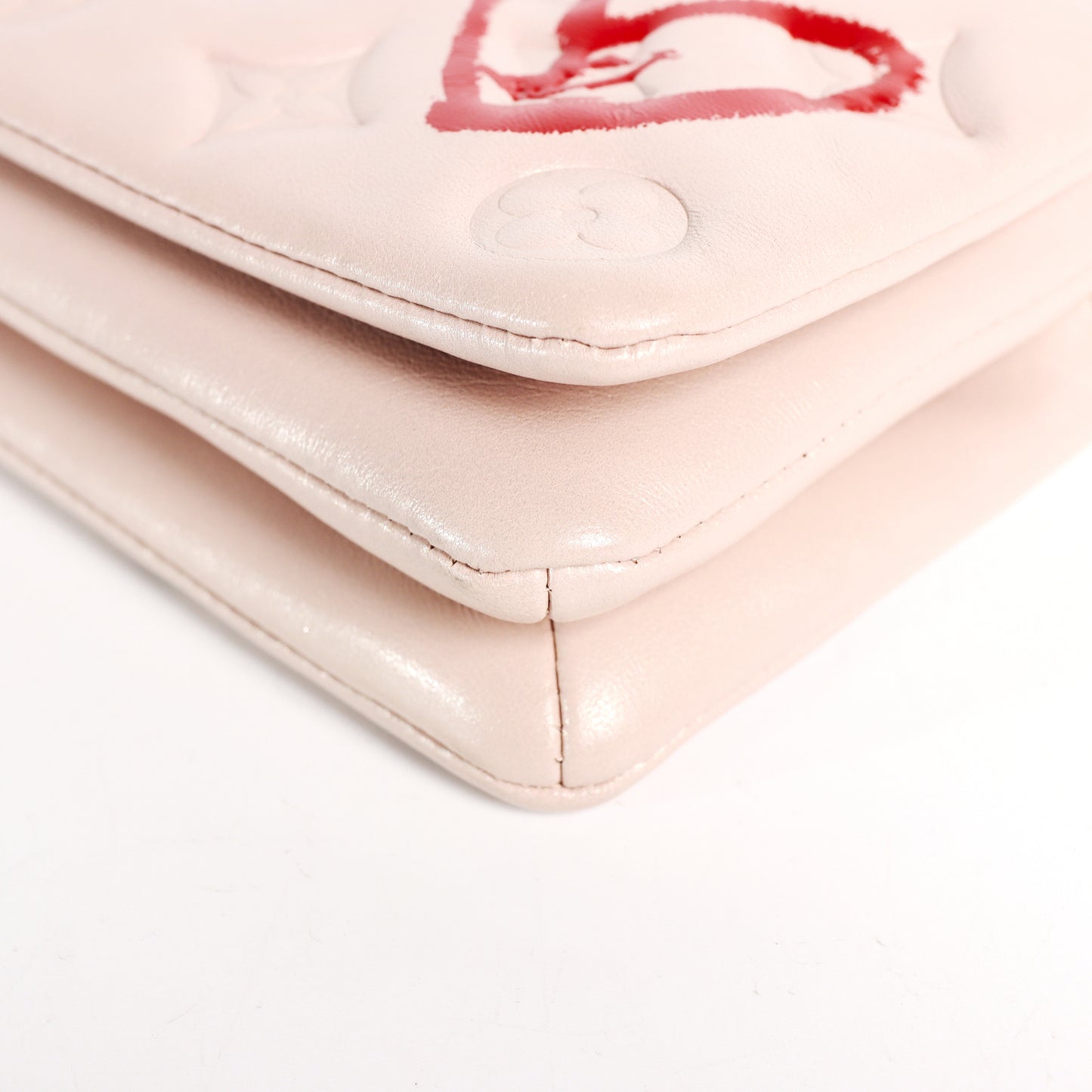 Pre-Owned Louis Vuitton  Pochette Pink Lambskin Crossbody Bag 30815614