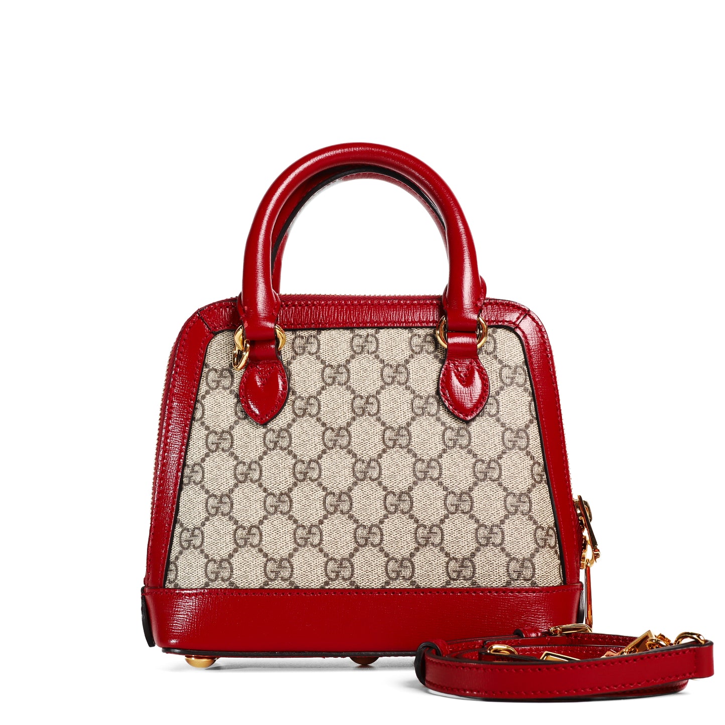 Pre-Owned Gucci Horsebit 1955 GG Beige Coated Canvas Shoulder Bag 31090616