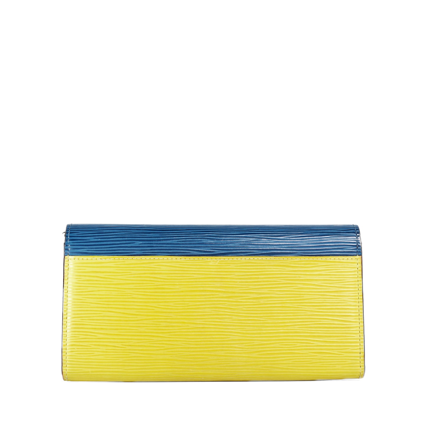 Pre-Owned Louis Vuitton Sarah Blue and Yellow  Epi Calfskin Leather Wallet 32073447