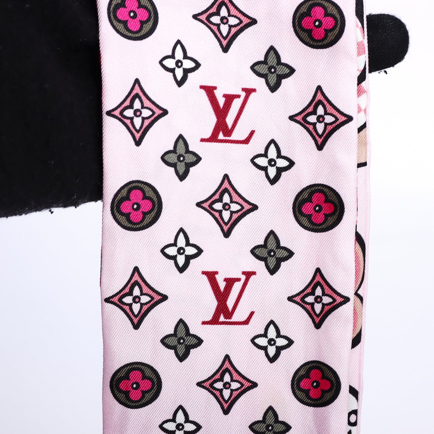 Pre-Owned Louis Vuitton Monogram Pink Silk Twilly Bandeau Scarf 32917687