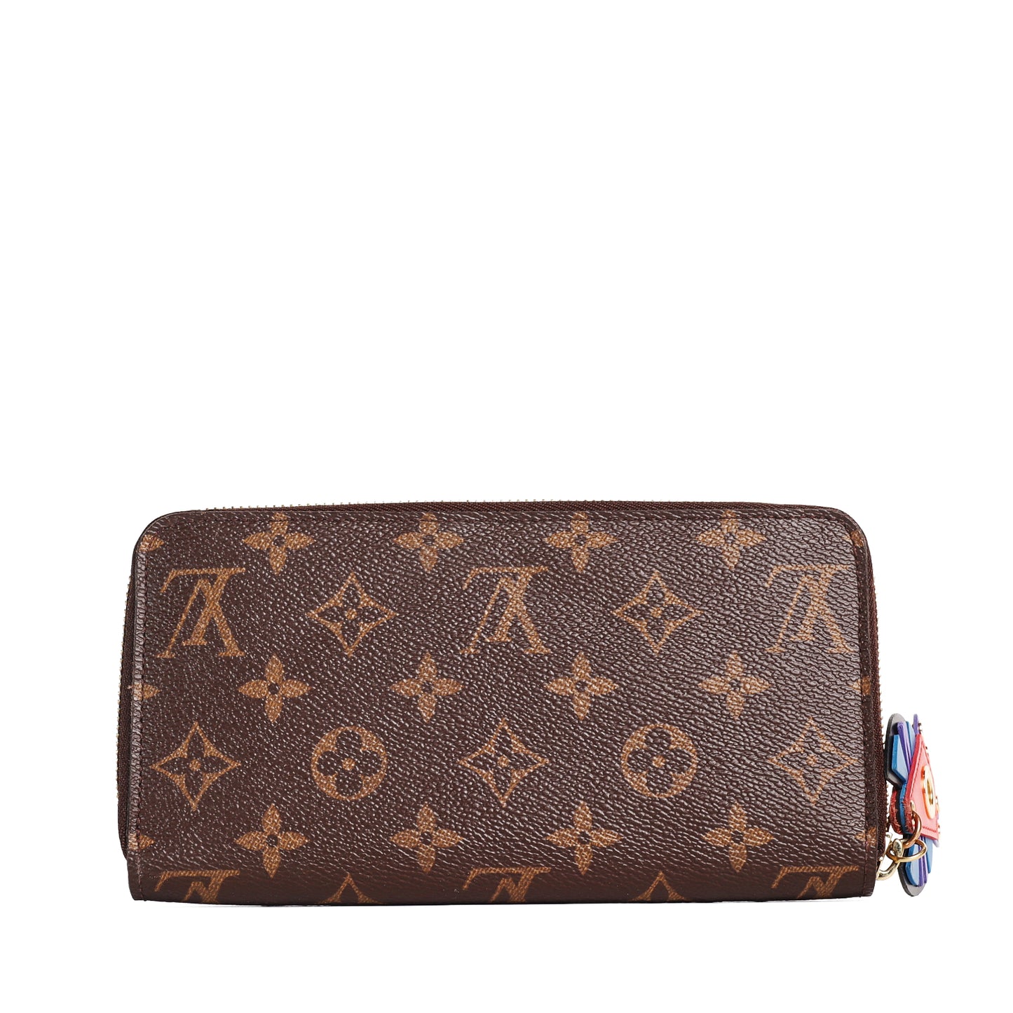 Pre-Owned Louis Vuitton Zip Around Monogram Brown Coated Canvas Wallet 33250315
