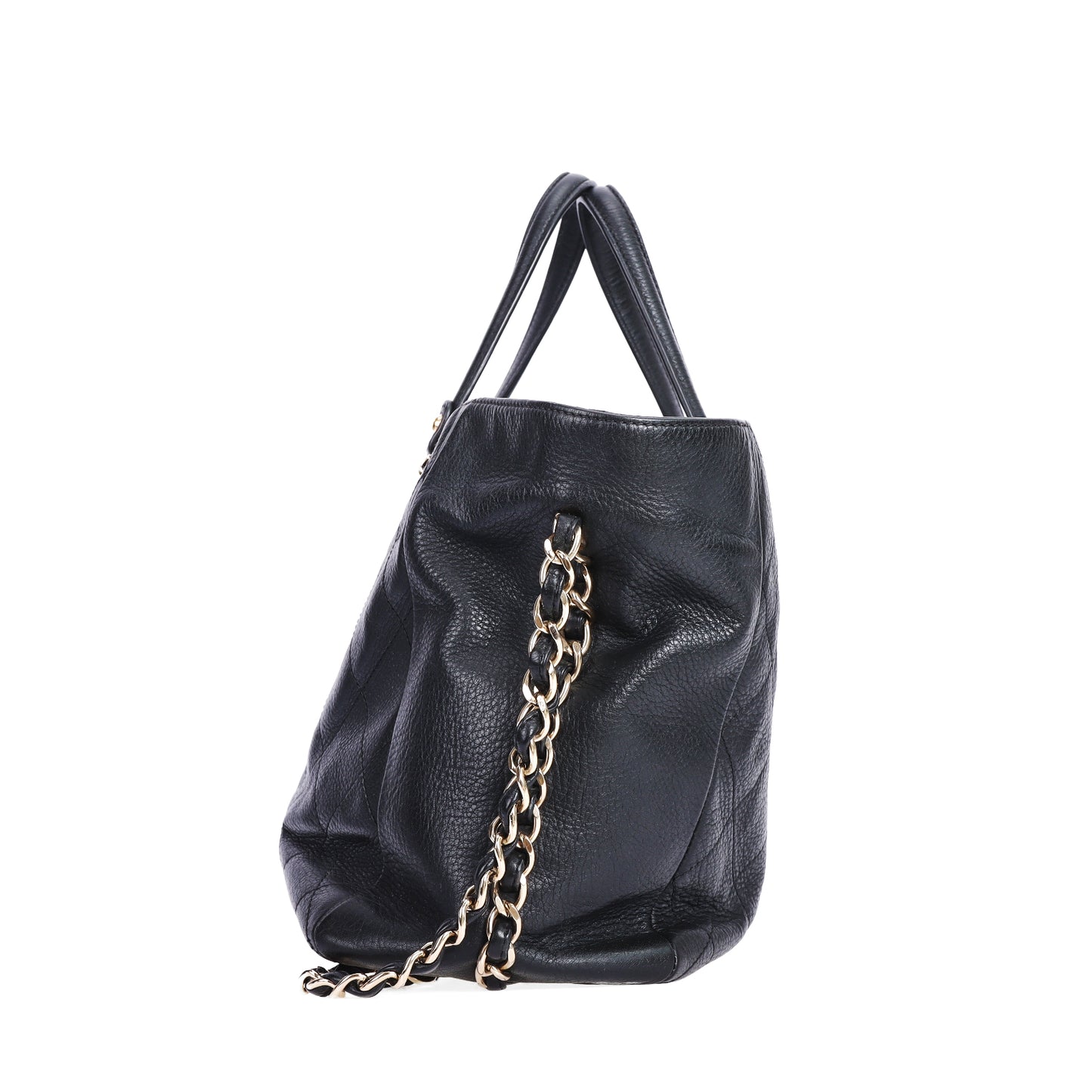 Pre-Owned Chanel Black Calfskin Shoulder Bag 33327930