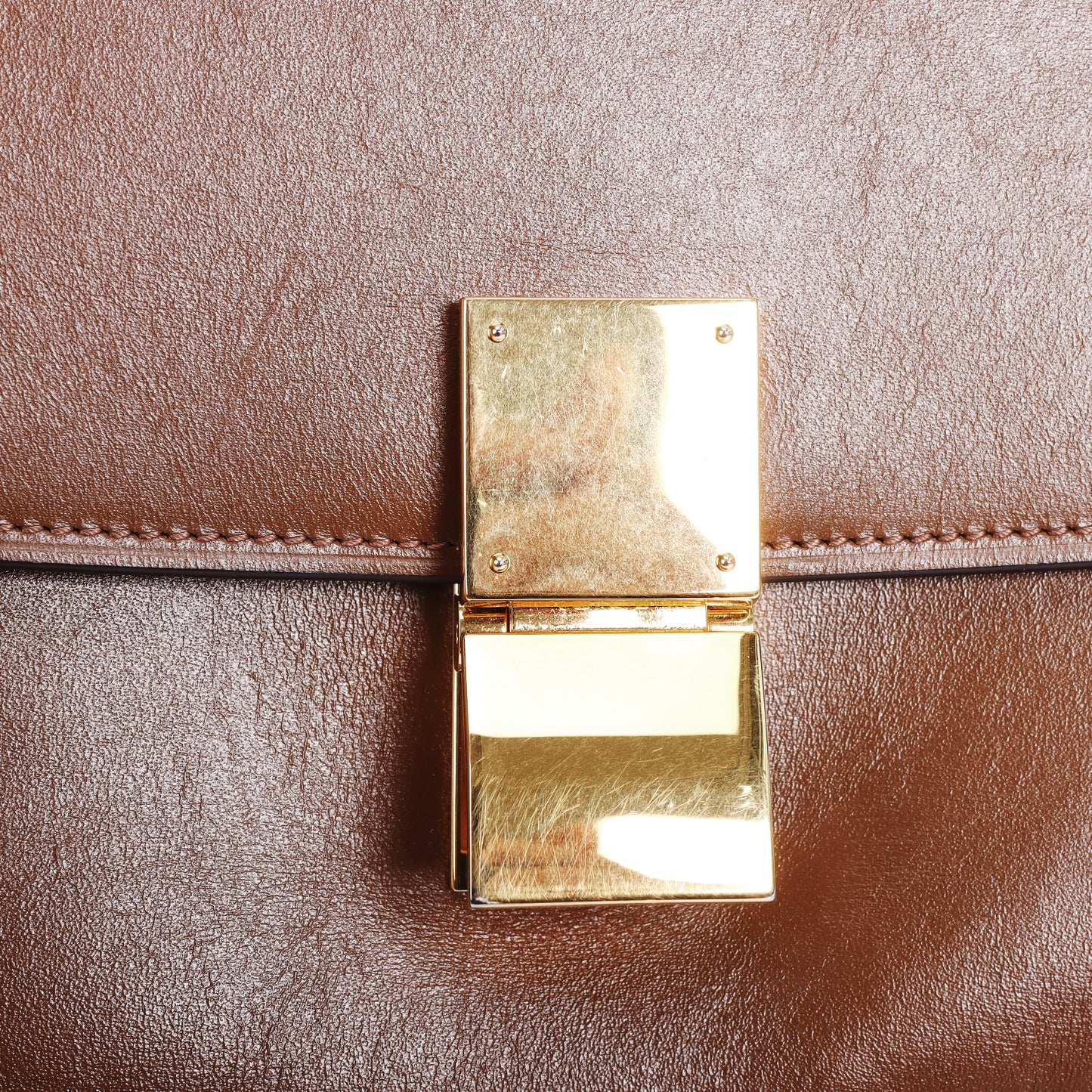 Pre-Owned Céline Brown Smooth Calfskin Leather Box Crossbody Bag 33846385