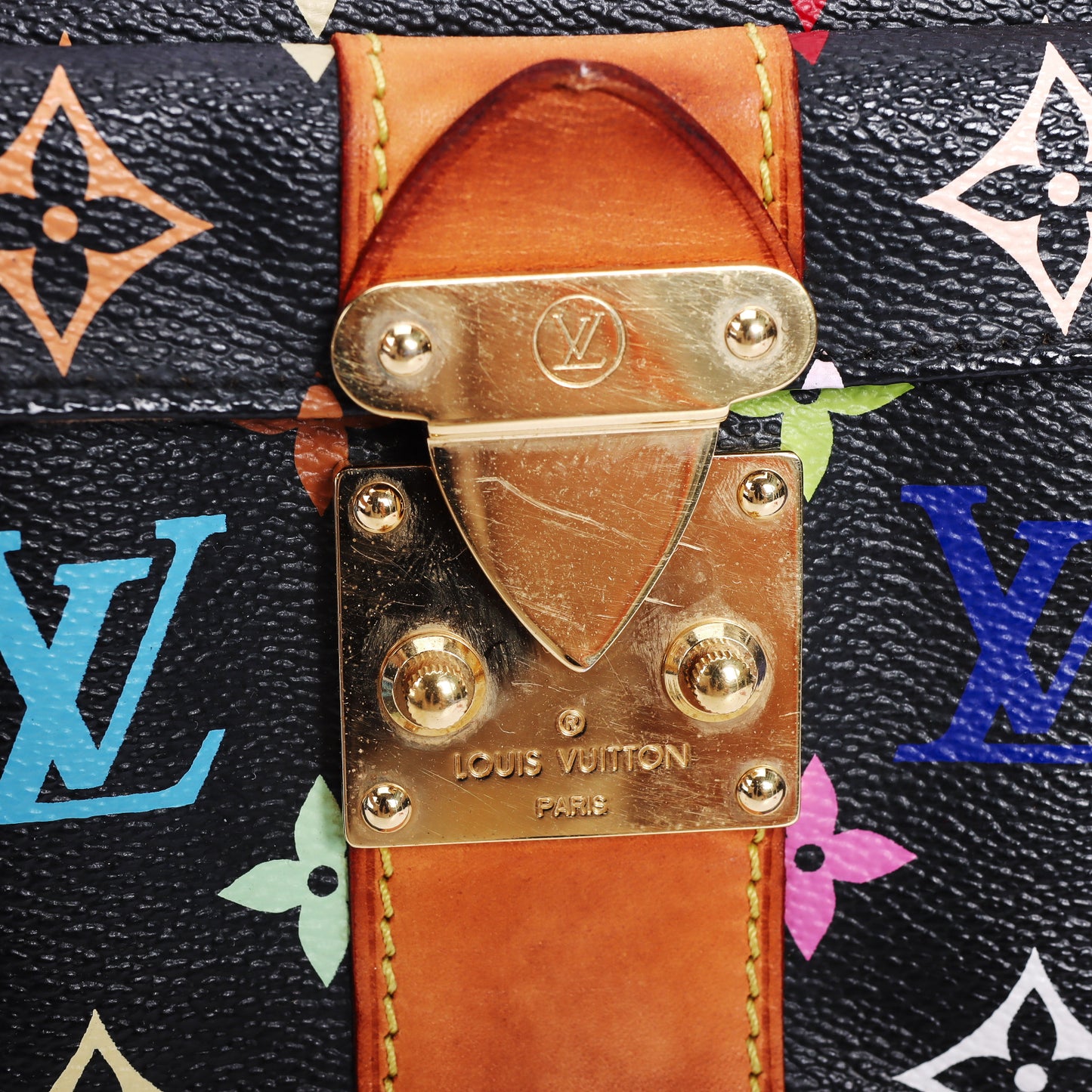 Pre-Owned Louis Vuitton Speedy 30 Black Murakami Coated Canvas Top Handle Bag 34206363