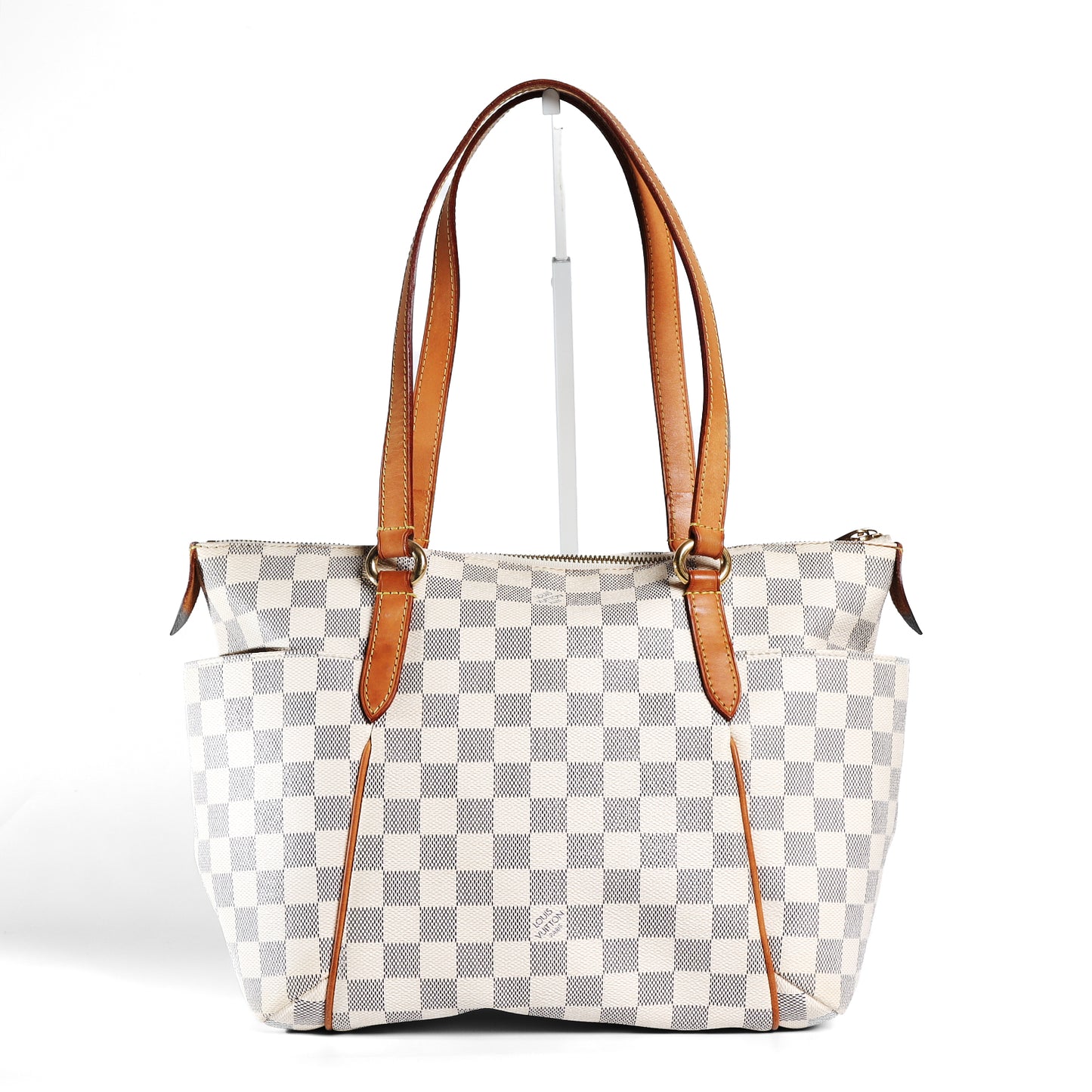 Pre-Owned Louis Vuitton Totally Azur Coated Canvas Beige Leather Tote Bag 35230785