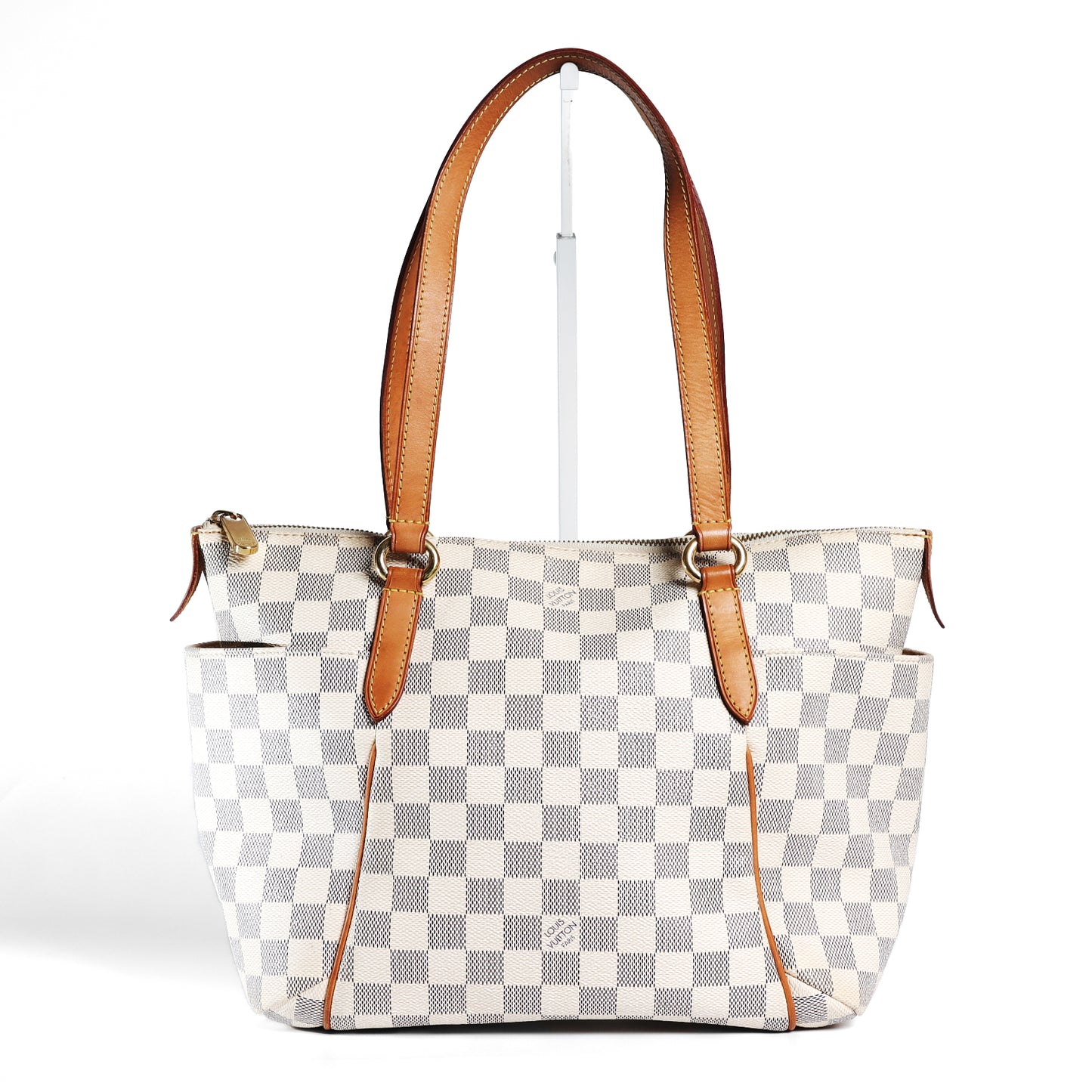 Pre-Owned Louis Vuitton Totally Azur Coated Canvas Beige Leather Tote Bag 35230785