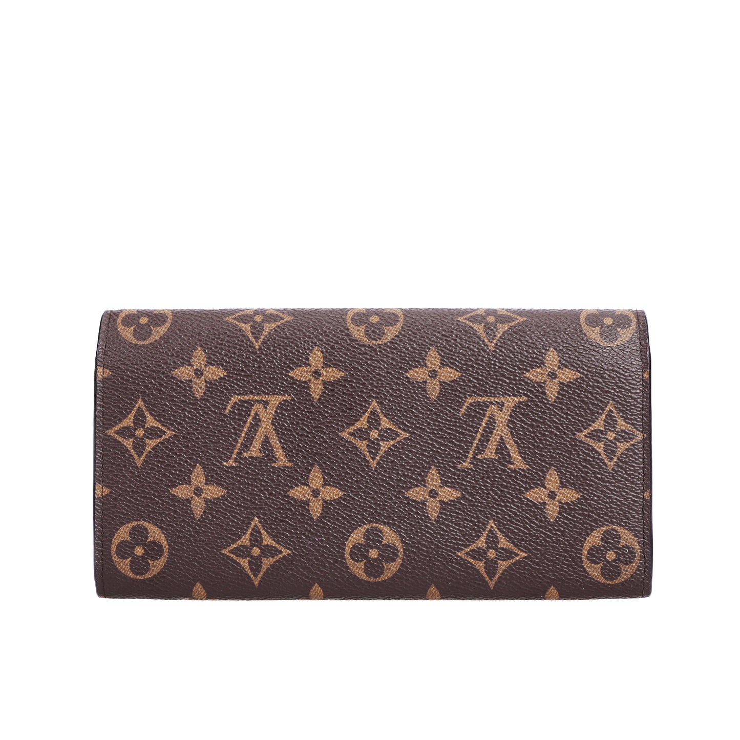 Pre-Owned Louis Vuitton Emilie  Monogram Brown Coated Canvas Long Wallet 35412385
