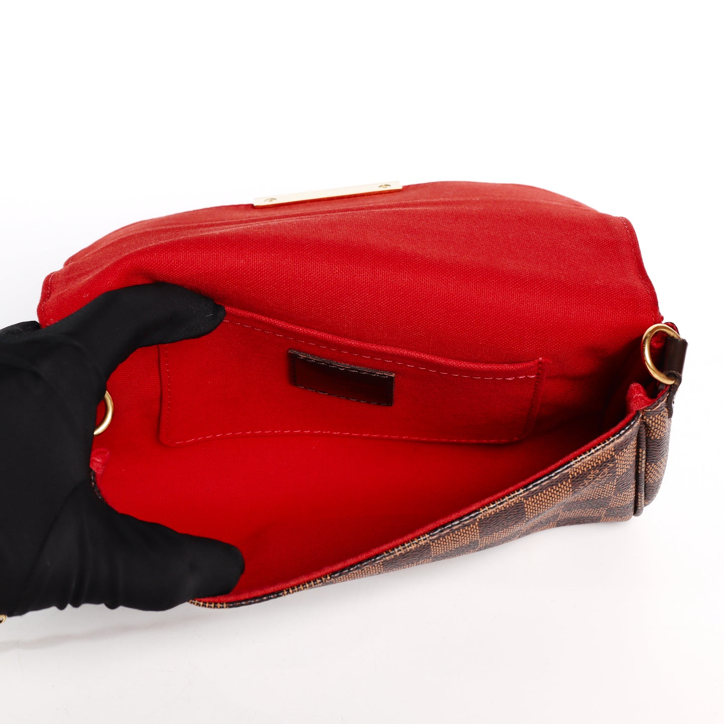 Pre-Owned Louis Vuitton Favorite Damier Ebene Brown Coated Canvas Shoulder Bag 37639758