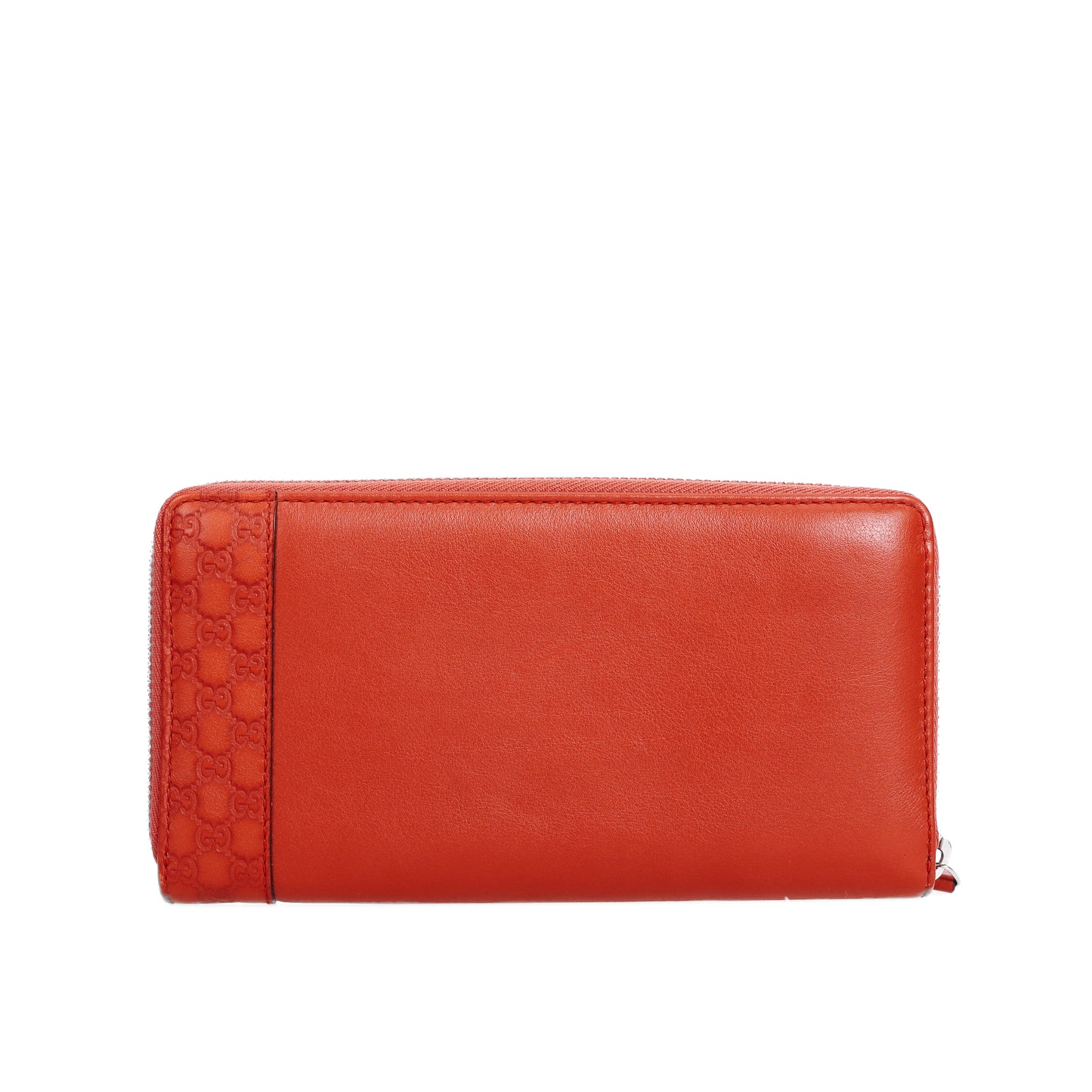 Pre-Owned Gucci Shima Orange Calfskin Long Wallet 38181727