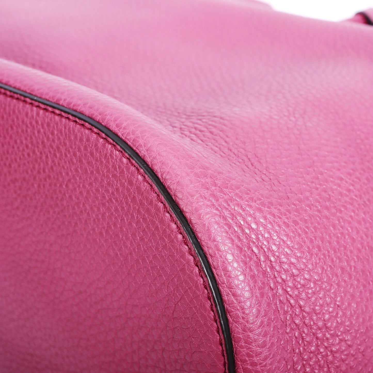 Pre-Owned Gucci Bamboo Pink Calfskin Shoulder Bag 38245229