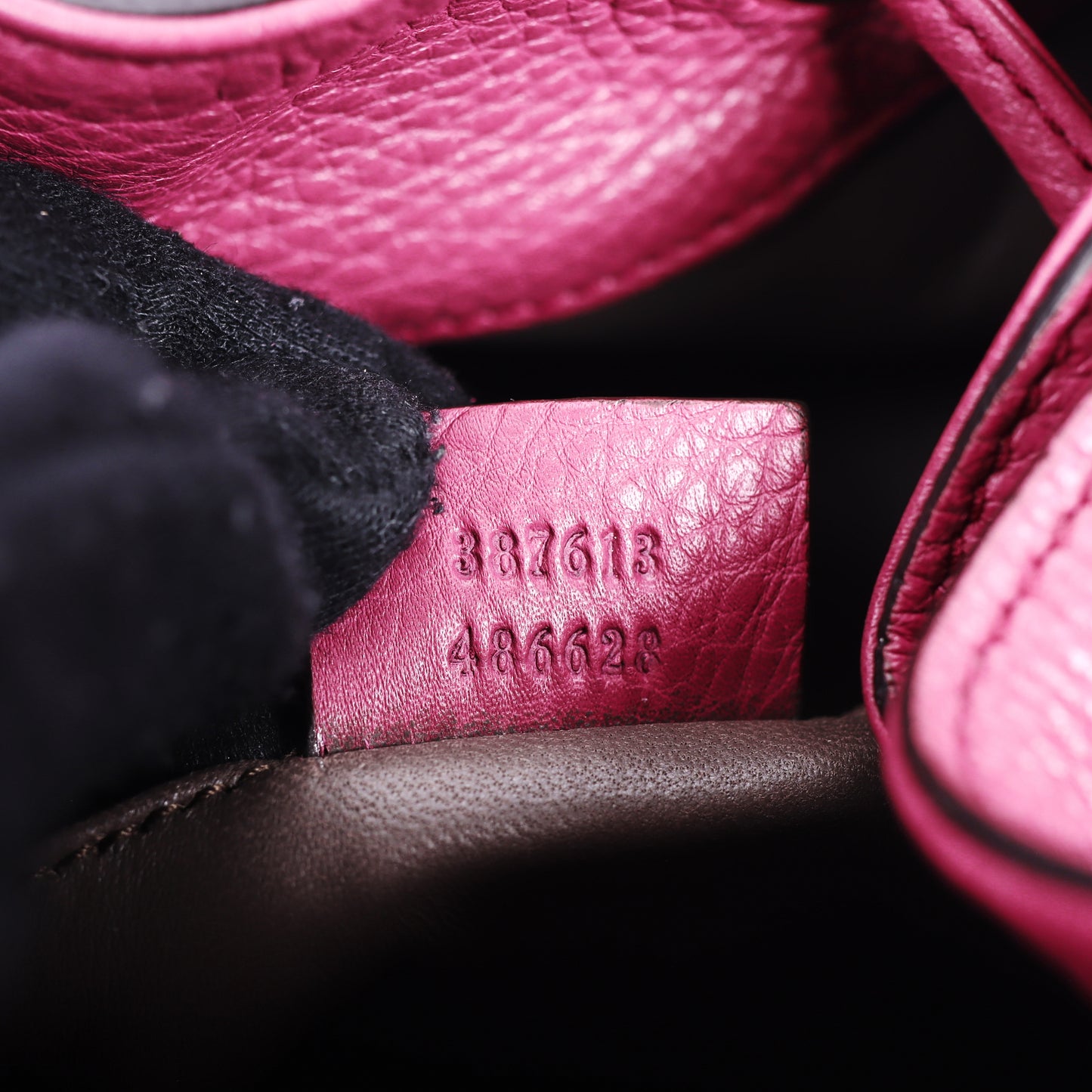 Pre-Owned Gucci Bamboo Pink Calfskin Shoulder Bag 38245229