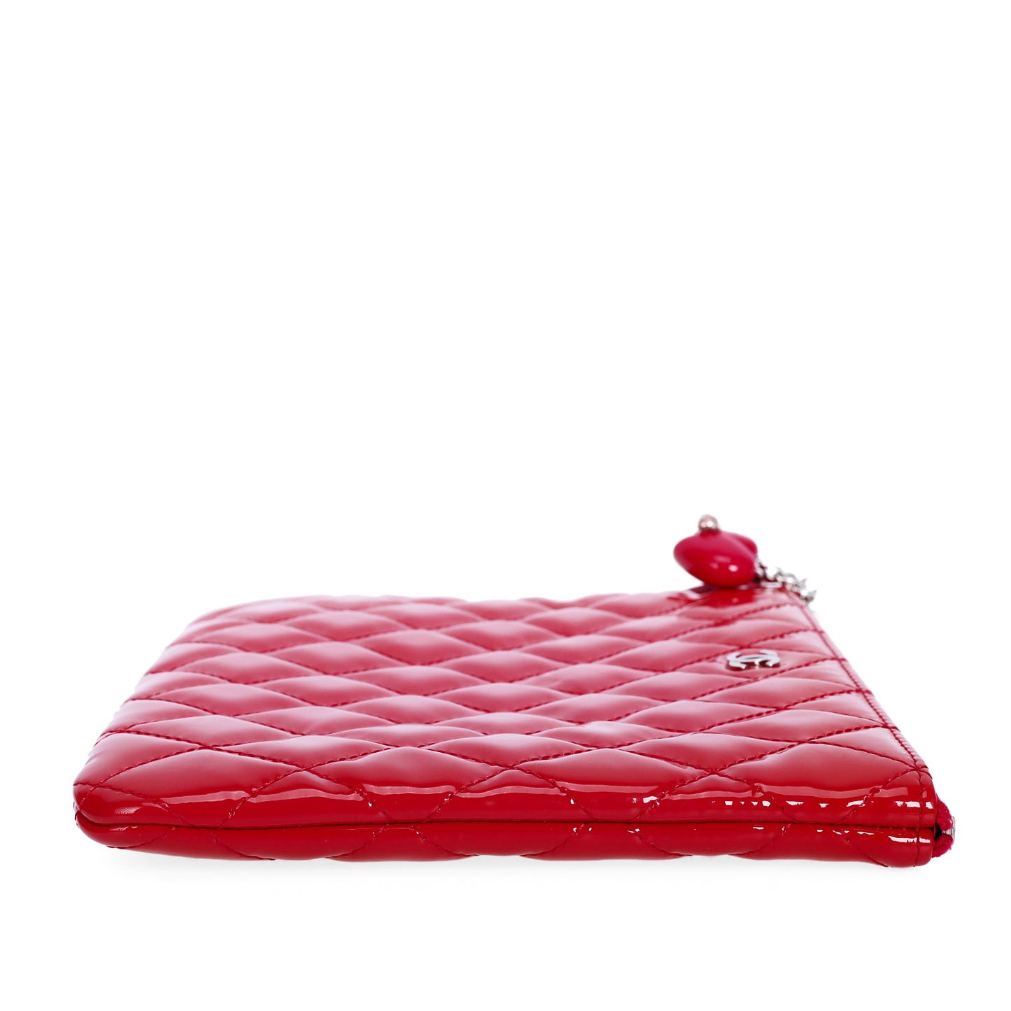 Pre-Owned Chanel Quilted Red Patent Calfskin Leather Clutch 38900745