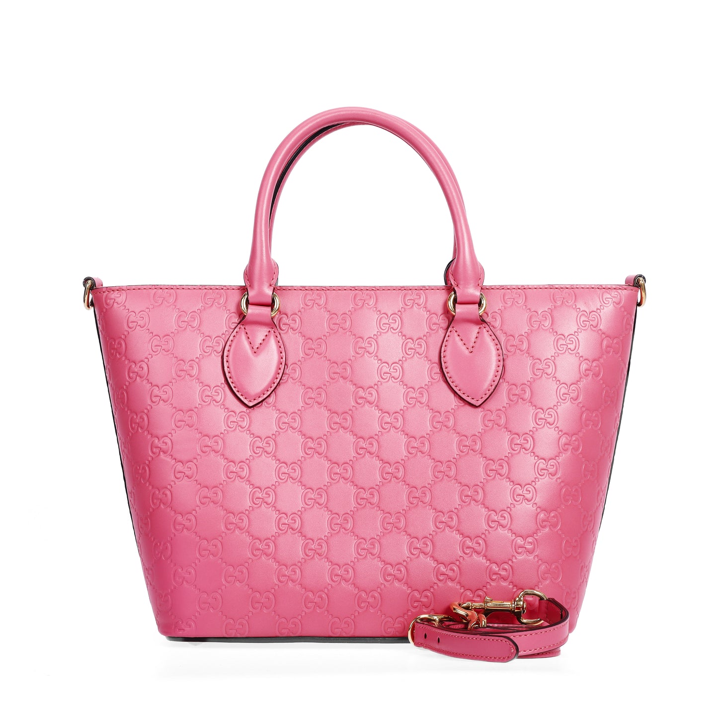 Pre-Owned Gucci Guccissima Pink Calfskin Shoulder Bag 39876849
