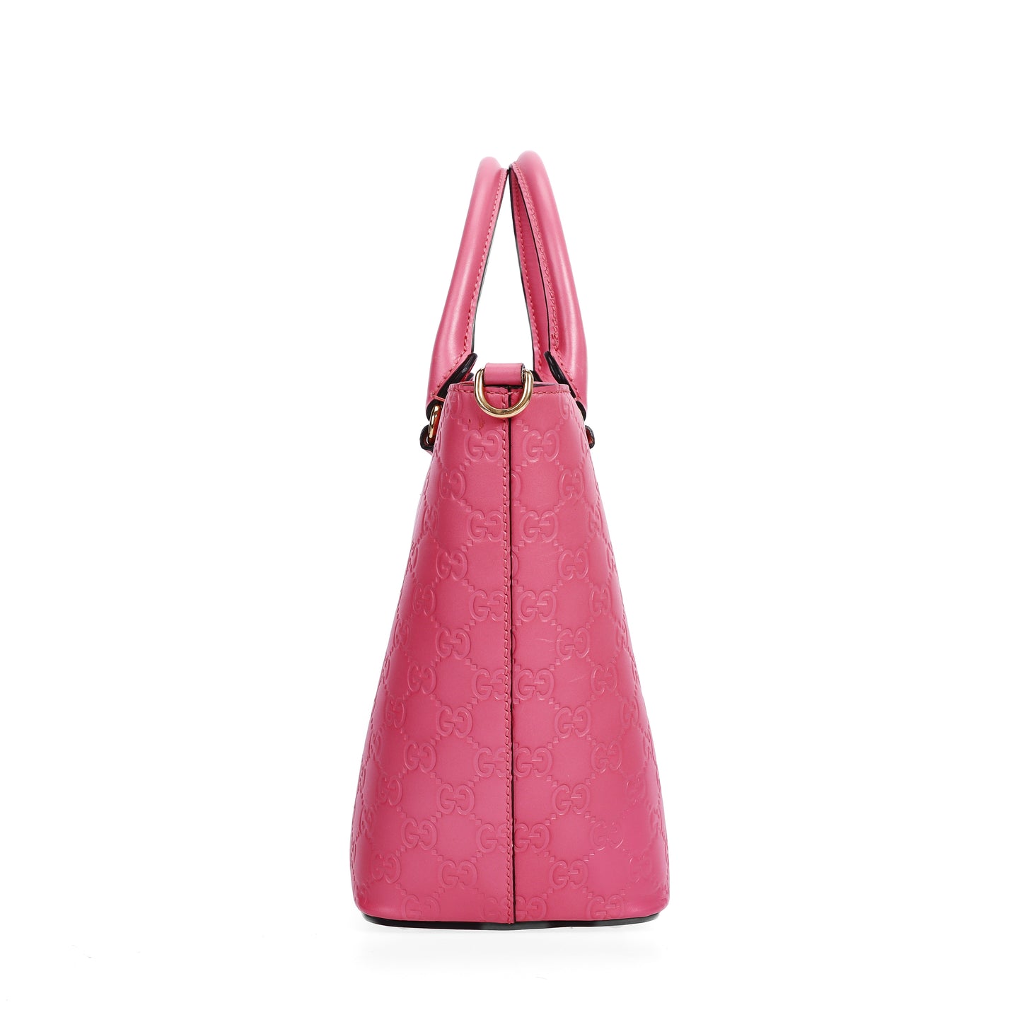 Pre-Owned Gucci Guccissima Pink Calfskin Shoulder Bag 39876849