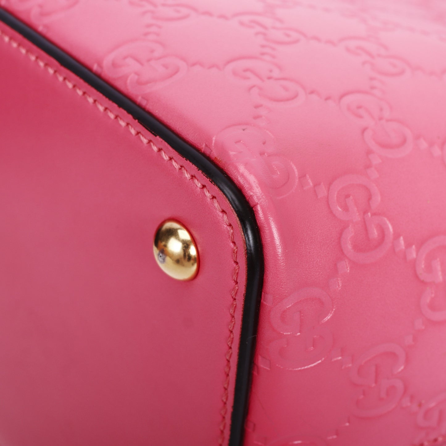 Pre-Owned Gucci Guccissima Pink Calfskin Shoulder Bag 39876849