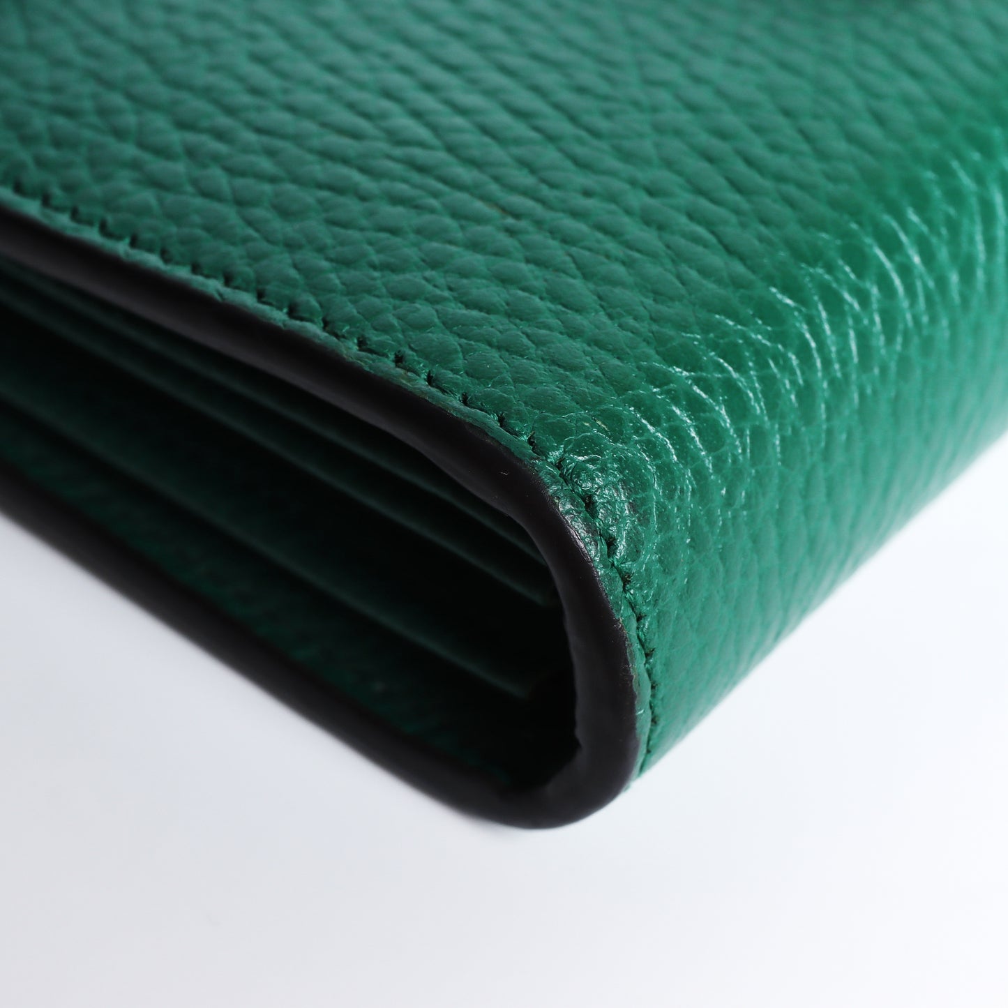 Pre-Owned Gucci Dionysus WOC Green Grained Leather Crossbody Bag 41213126