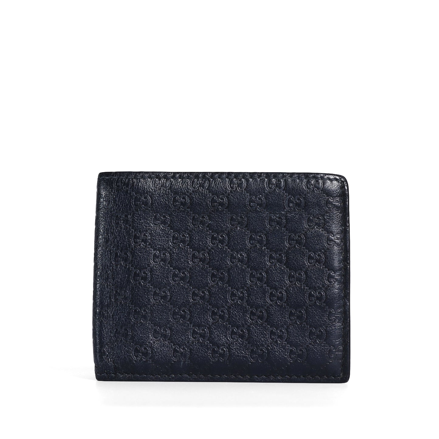 Pre-Owned Gucci Microguccissima Bifold Black Calfskin Wallet 43093240