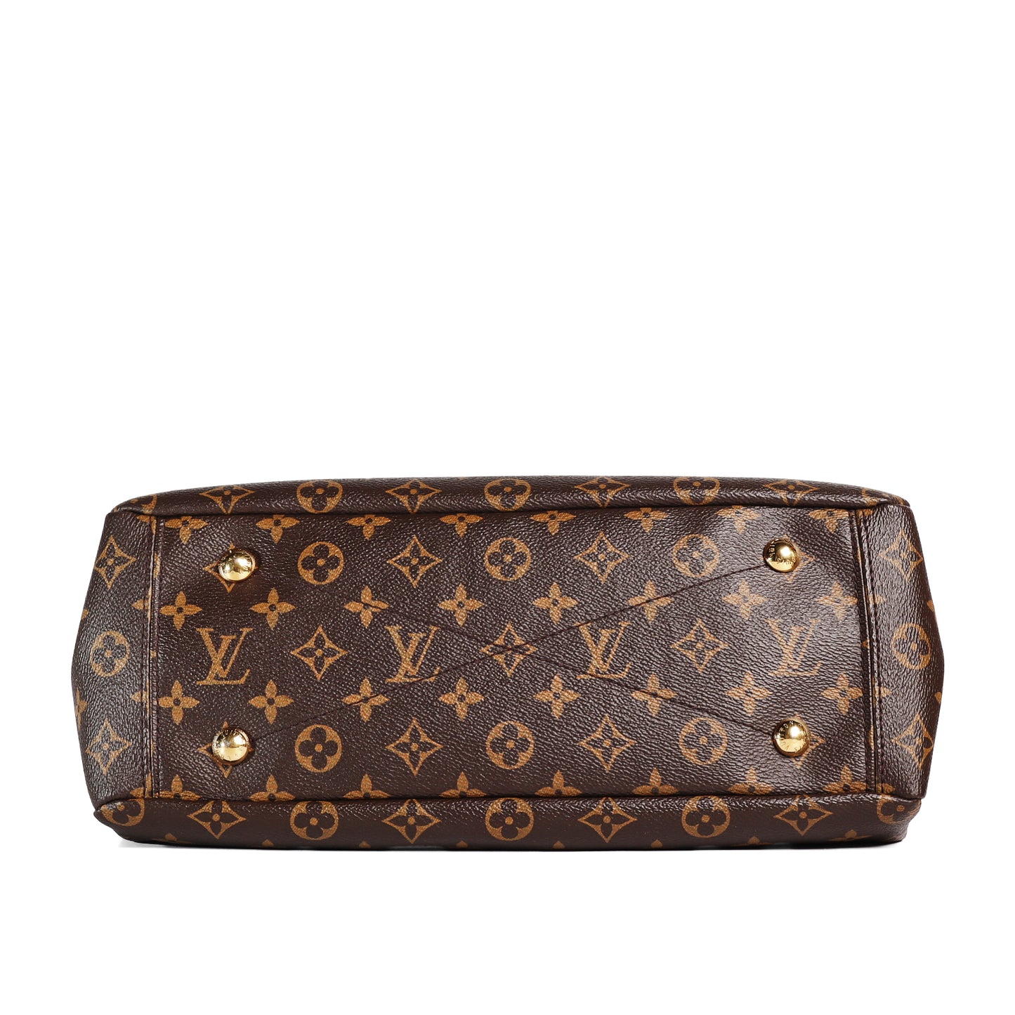 Pre-Owned Louis Vuitton Pallas MM Monogram Brown Coated Canvas Shoulder Bag 43120706