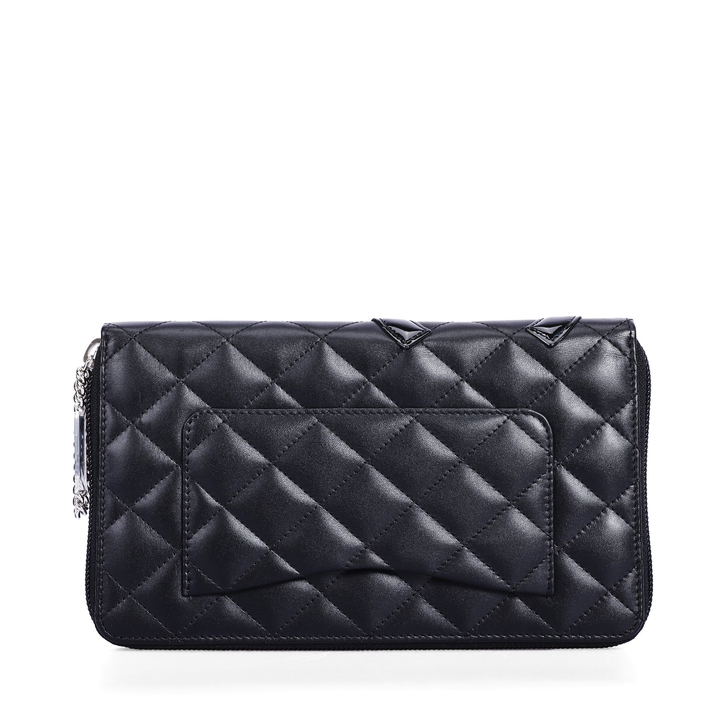 Pre-Owned Chanel Cambon Black Quilted Calfskin Leather Long Wallet 43719167