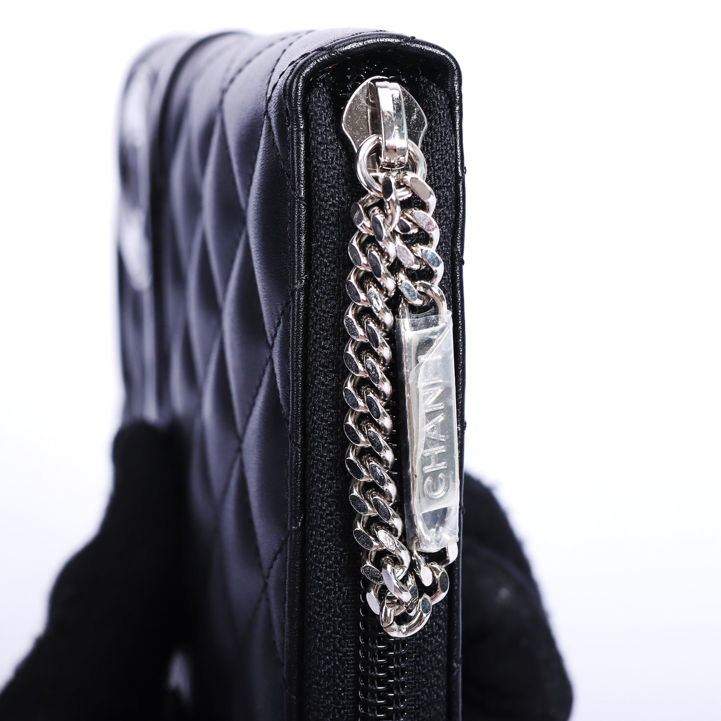 Pre-Owned Chanel Cambon Black Quilted Calfskin Leather Long Wallet 43719167