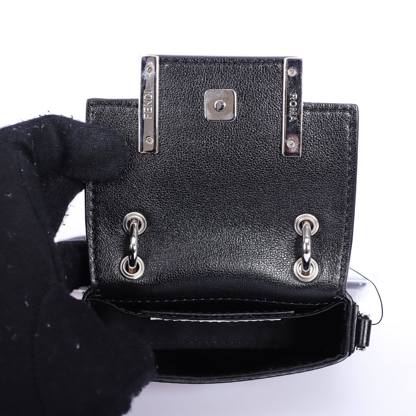 Fendi X MARC JACOBS Baguette Nano Black Calfskin Crossbody Bag 44269059