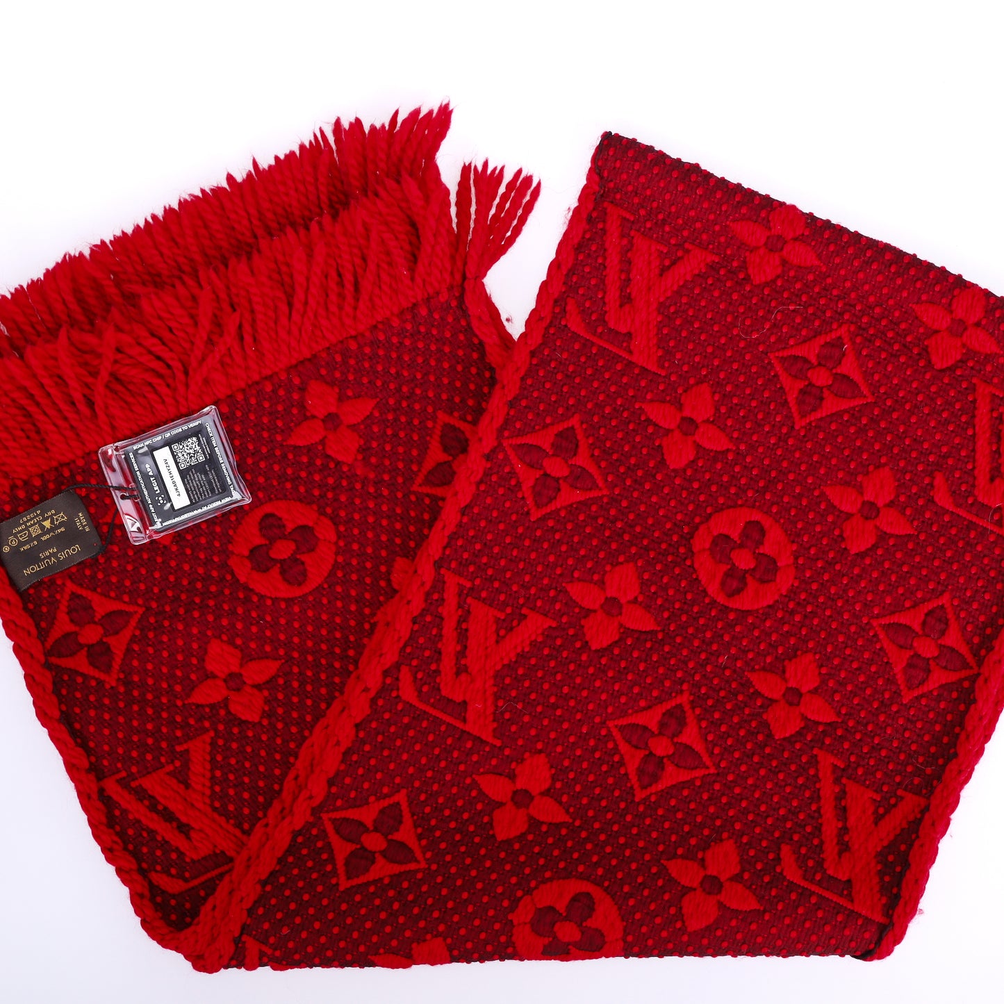 Pre-Owned Louis Vuitton Red Wool Scarf 44368072