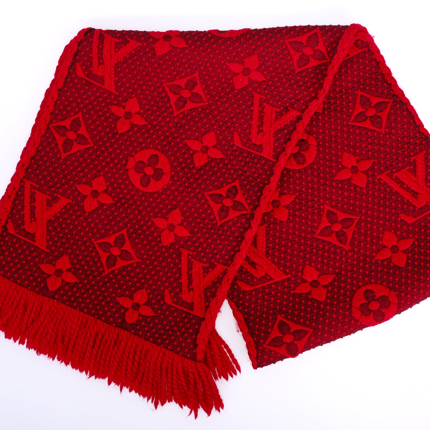 Pre-Owned Louis Vuitton Red Wool Scarf 44368072