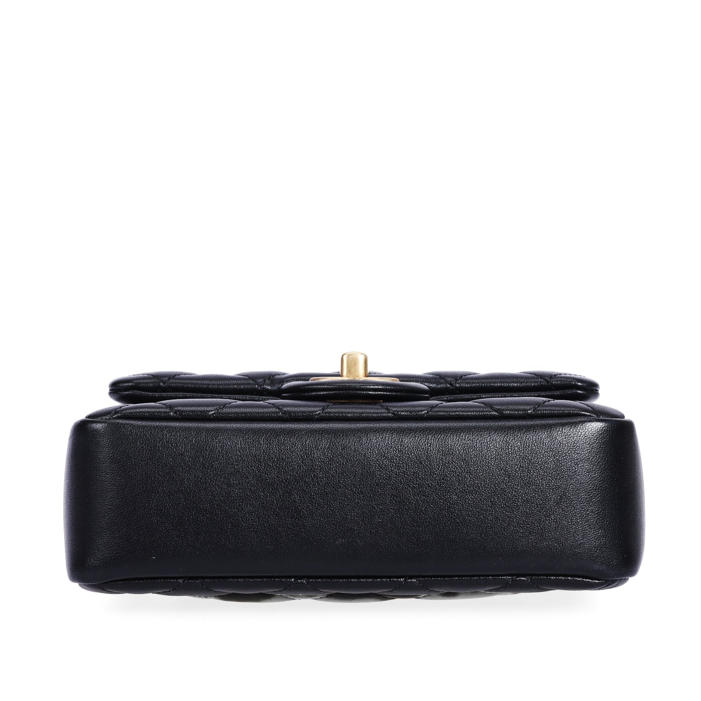 Pre-Owned Chanel Classic Flap Black Calfskin Leather Shoulder Bag 44843683
