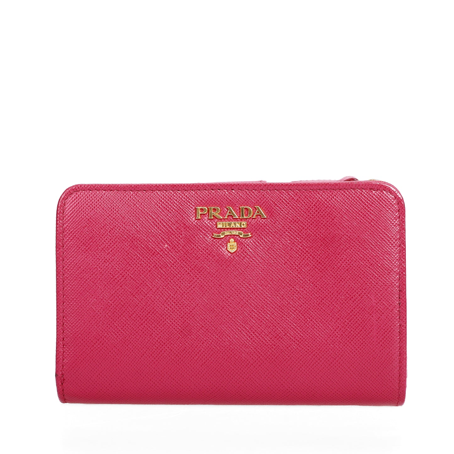 Pre-Owned Prada  Saffiano Fuchsia Calfskin Wallet 44962194