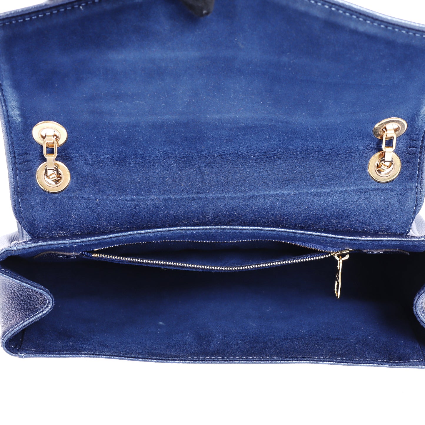 Pre-Owned Louis Vuitton Germain Blue Monogram Empreinte Leather Crossbody Bag 45043185