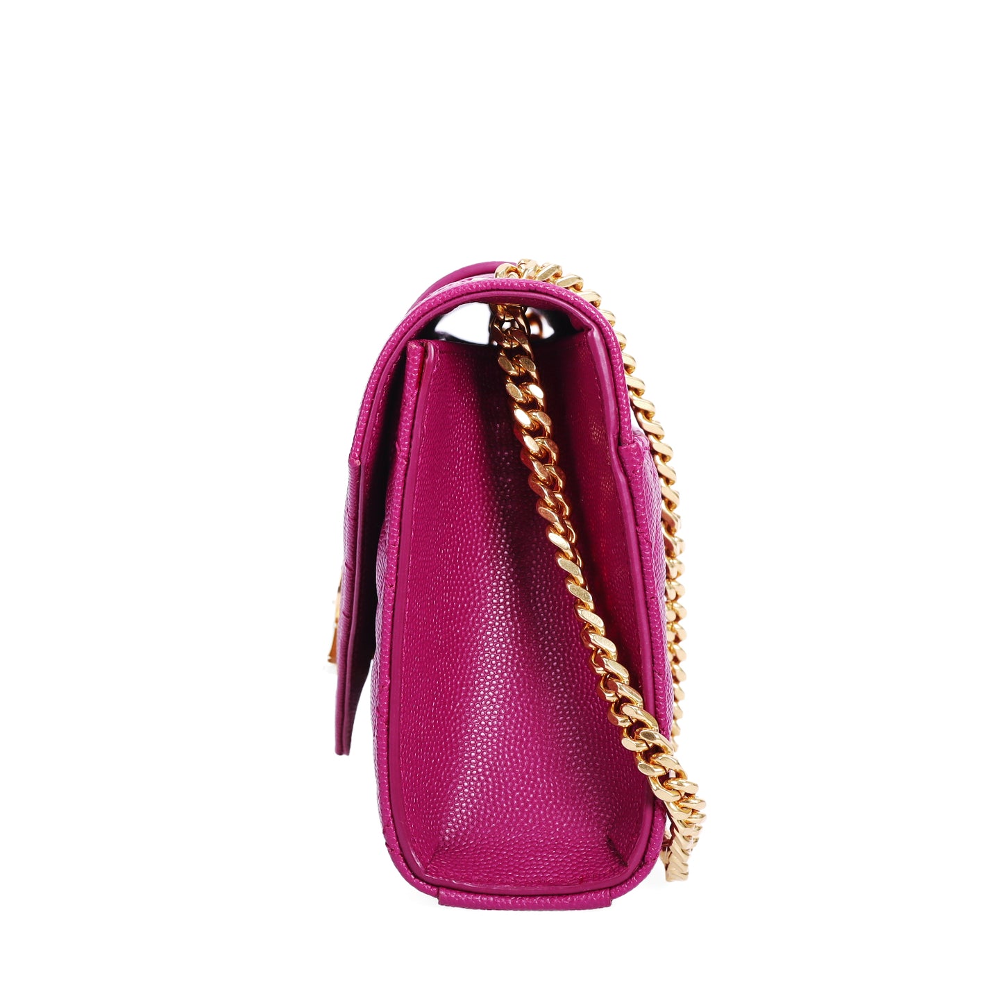 Pre-Owned Saint Laurent YSL Envelope Pink Grainy Leather Shoulder Bag 45258817 L