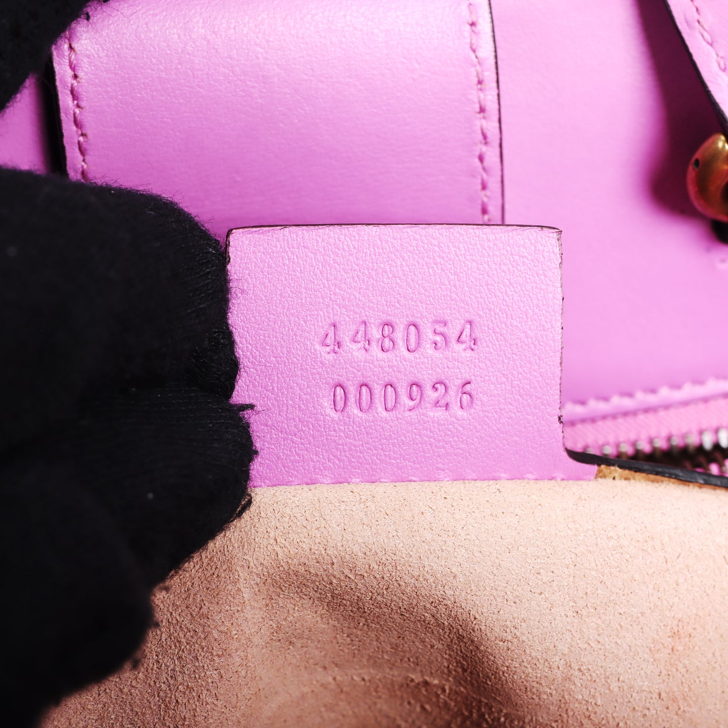 Pre-Owned Gucci Marmont Purple Calfskin Shoulder Bag 45812544