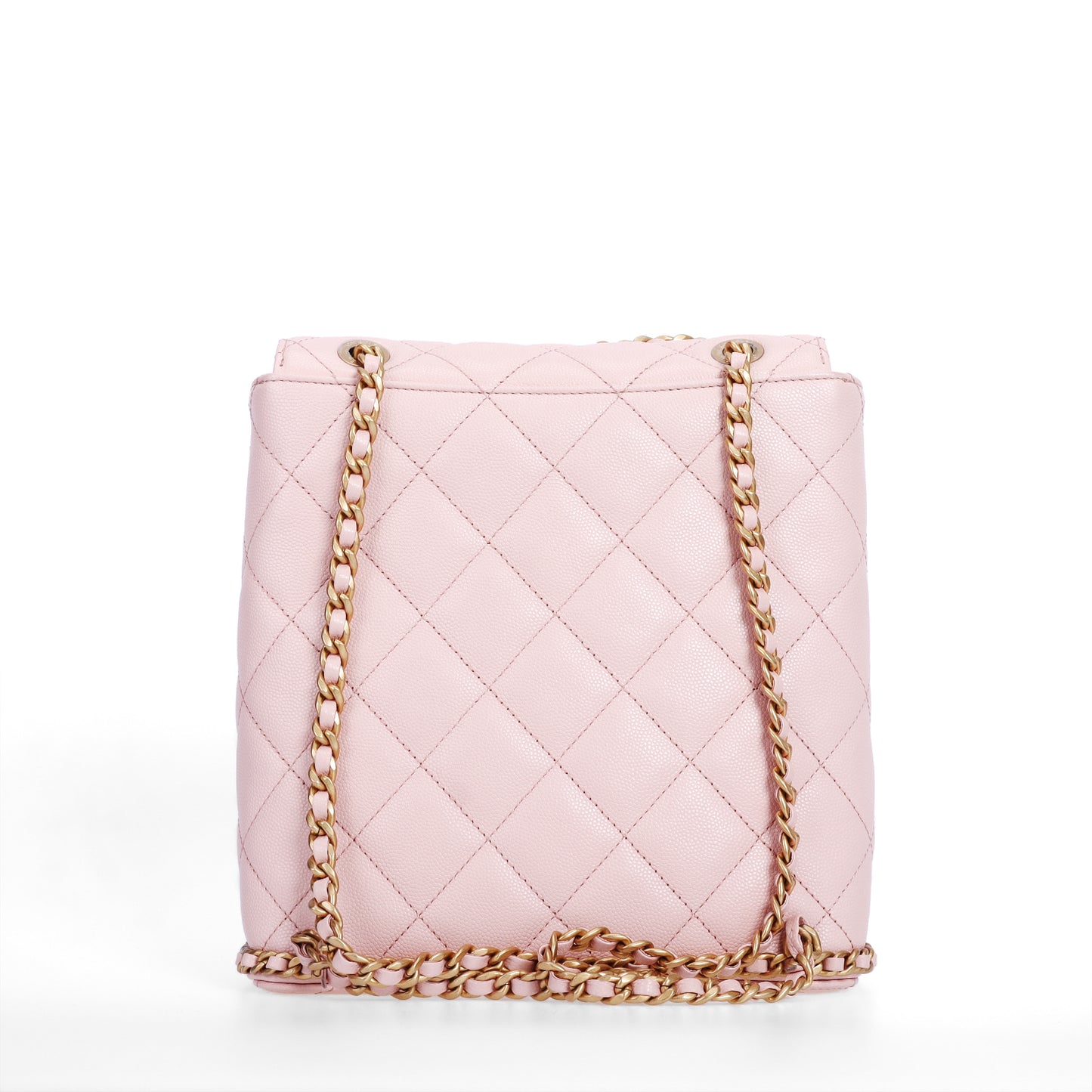 Pre-Owned Chanel Ado Pink Quilted Calfskin Leather Backpack 46723382