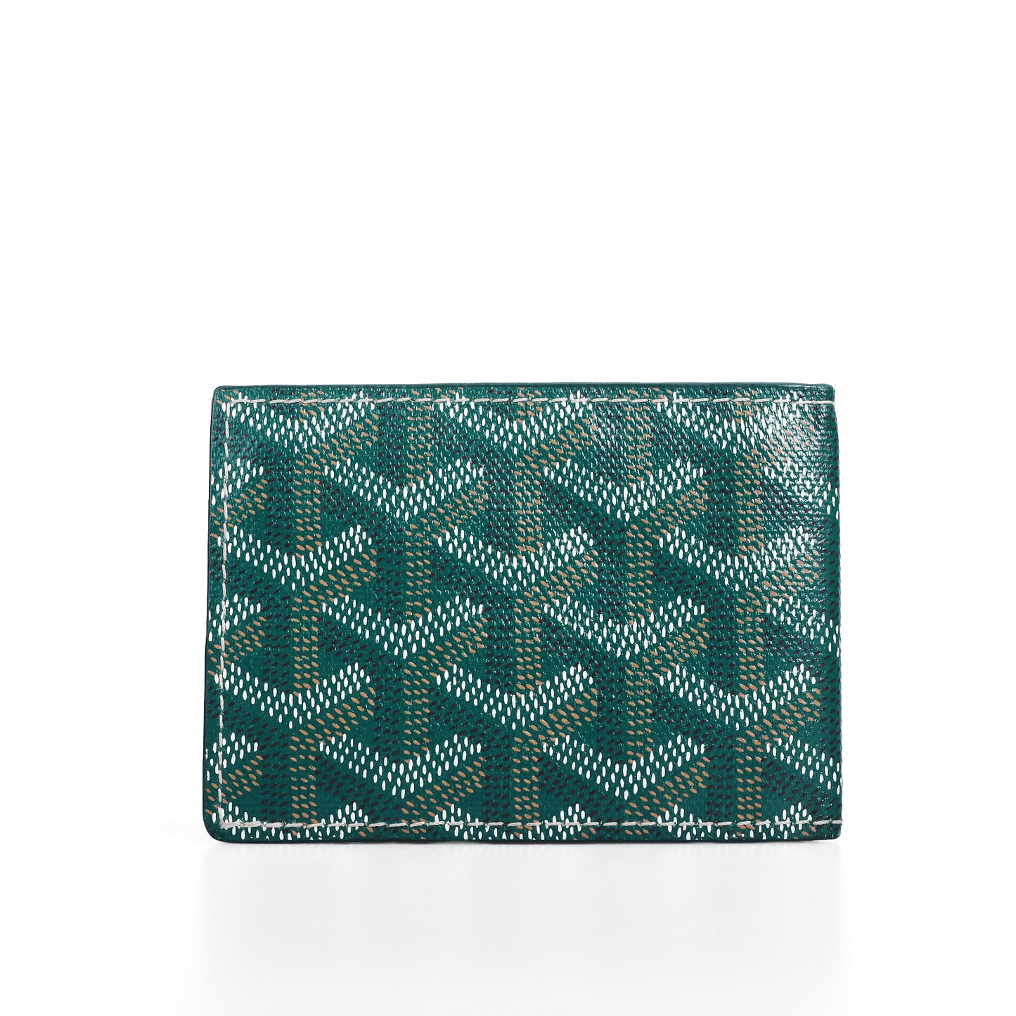 Pre-Owned Goyard Saint Marc Green Goyardine Coated Canvas Card Holder 46953278