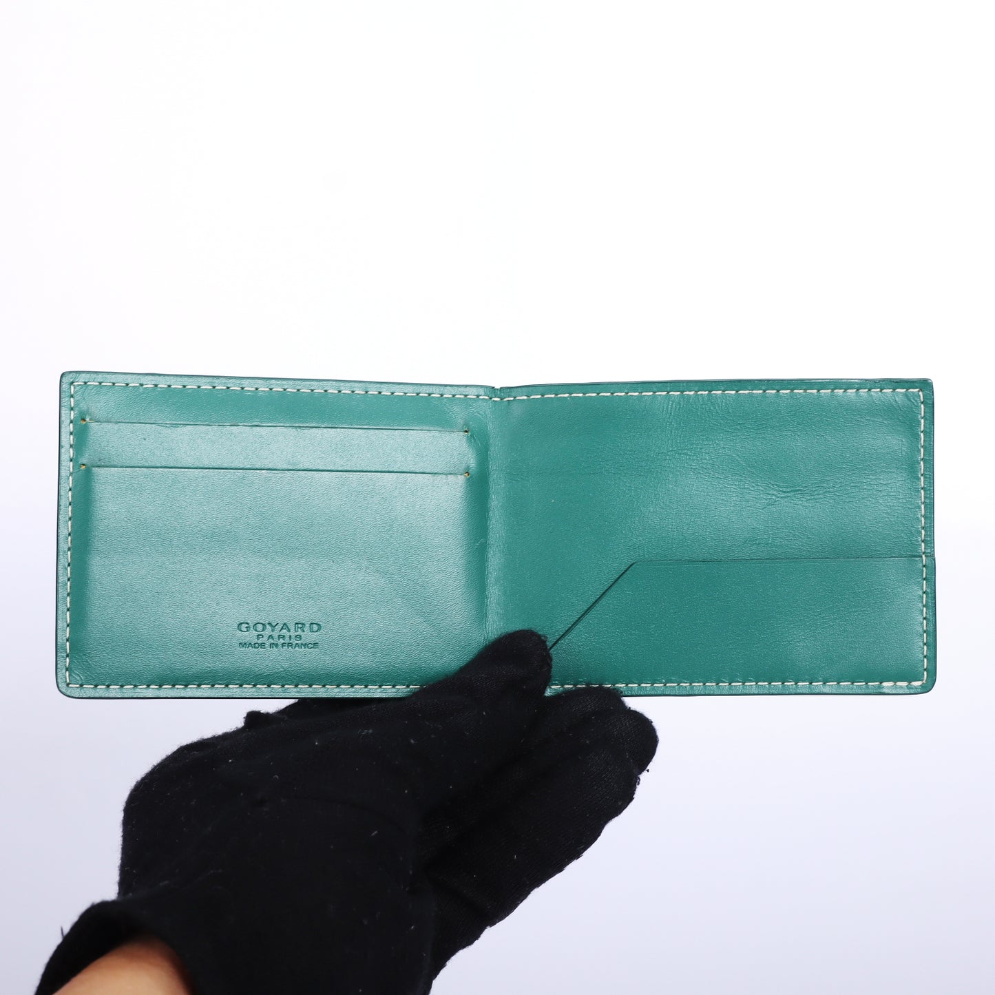 Pre-Owned Goyard Saint Marc Green Goyardine Coated Canvas Card Holder 46953278