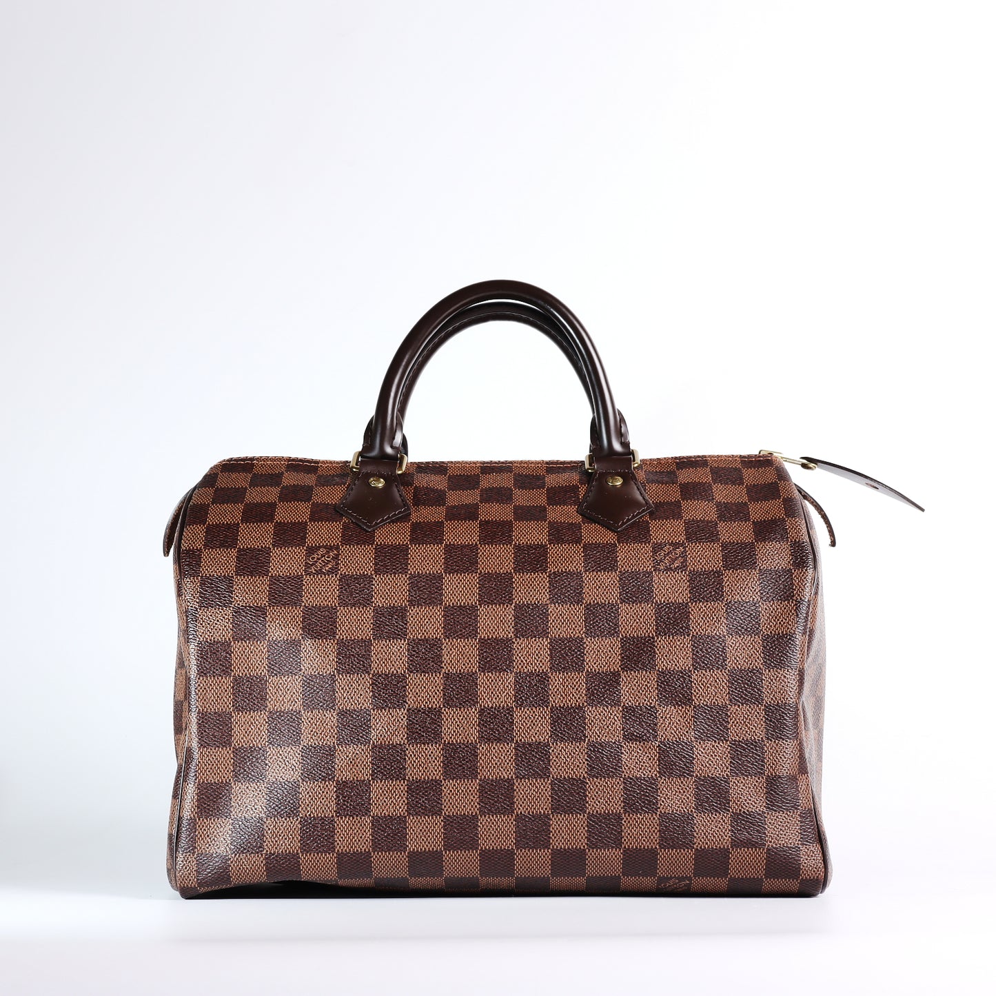 Pre-Owned Louis Vuitton Speedy 30 Brown Coated Canvas Tote Bag 47260321