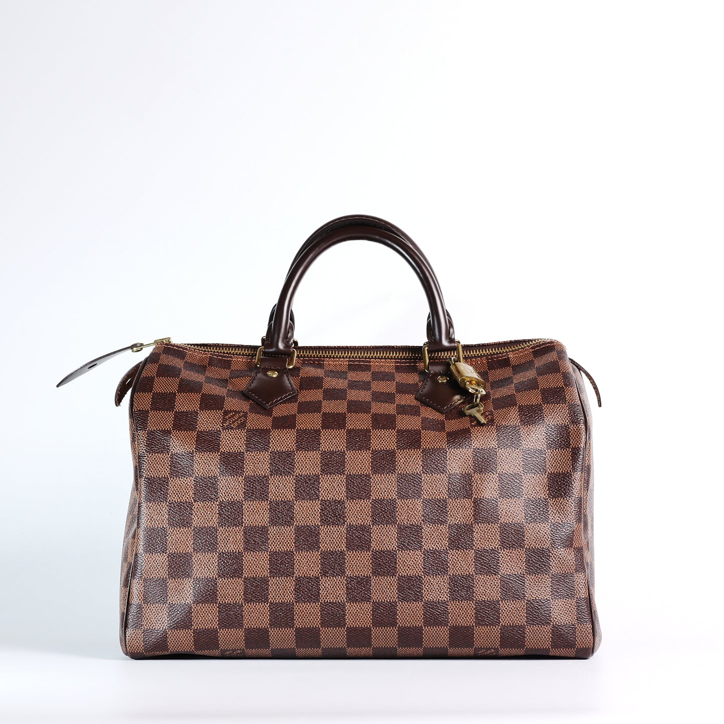 Pre-Owned Louis Vuitton Speedy 30 Brown Coated Canvas Tote Bag 47260321