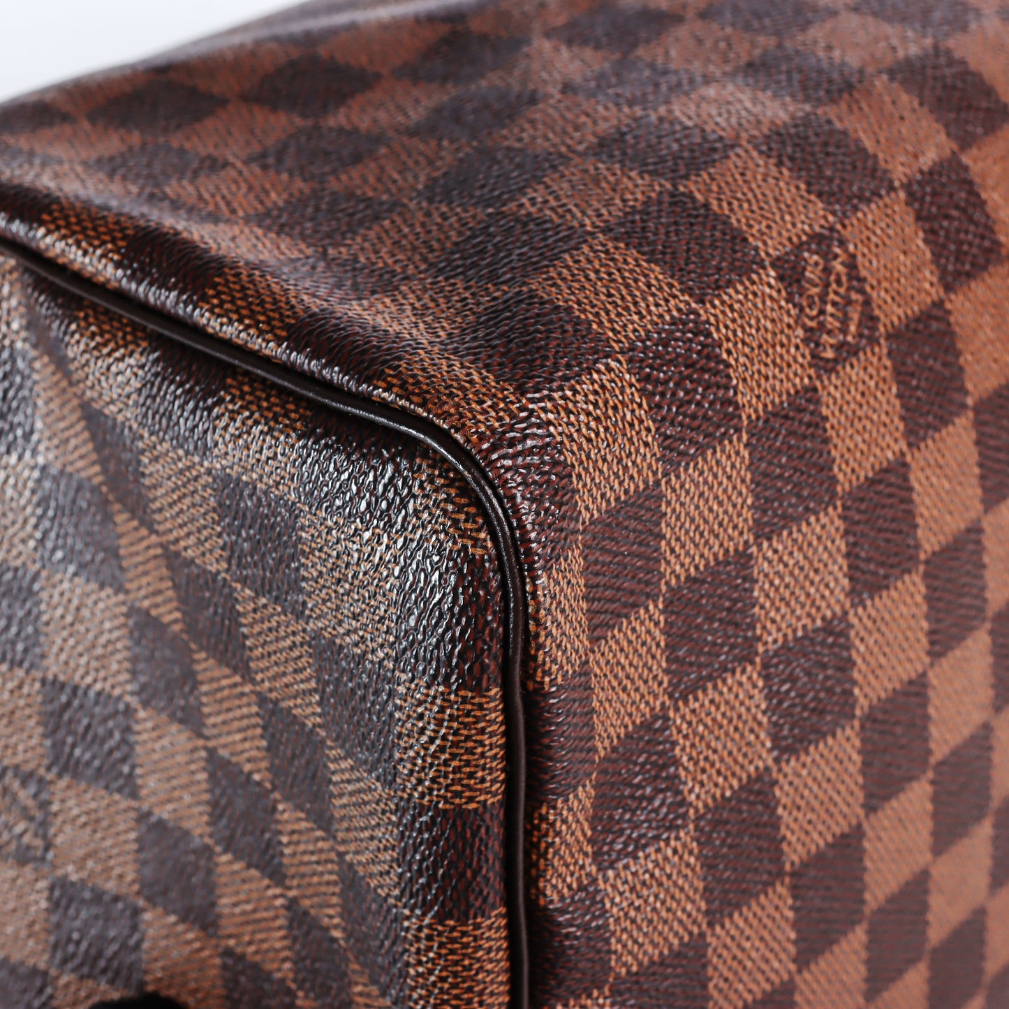 Pre-Owned Louis Vuitton Speedy 30 Brown Coated Canvas Tote Bag 47260321