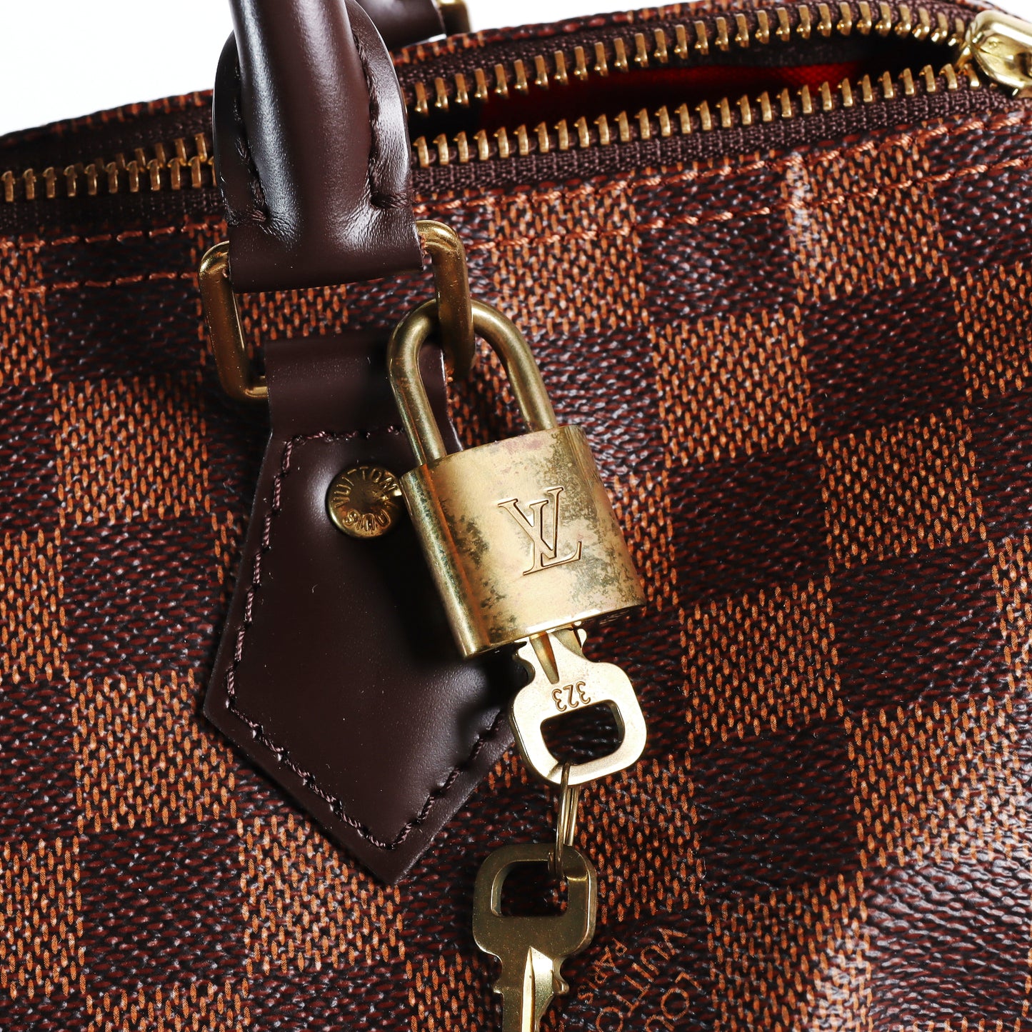 Pre-Owned Louis Vuitton Speedy 30 Brown Coated Canvas Tote Bag 47260321