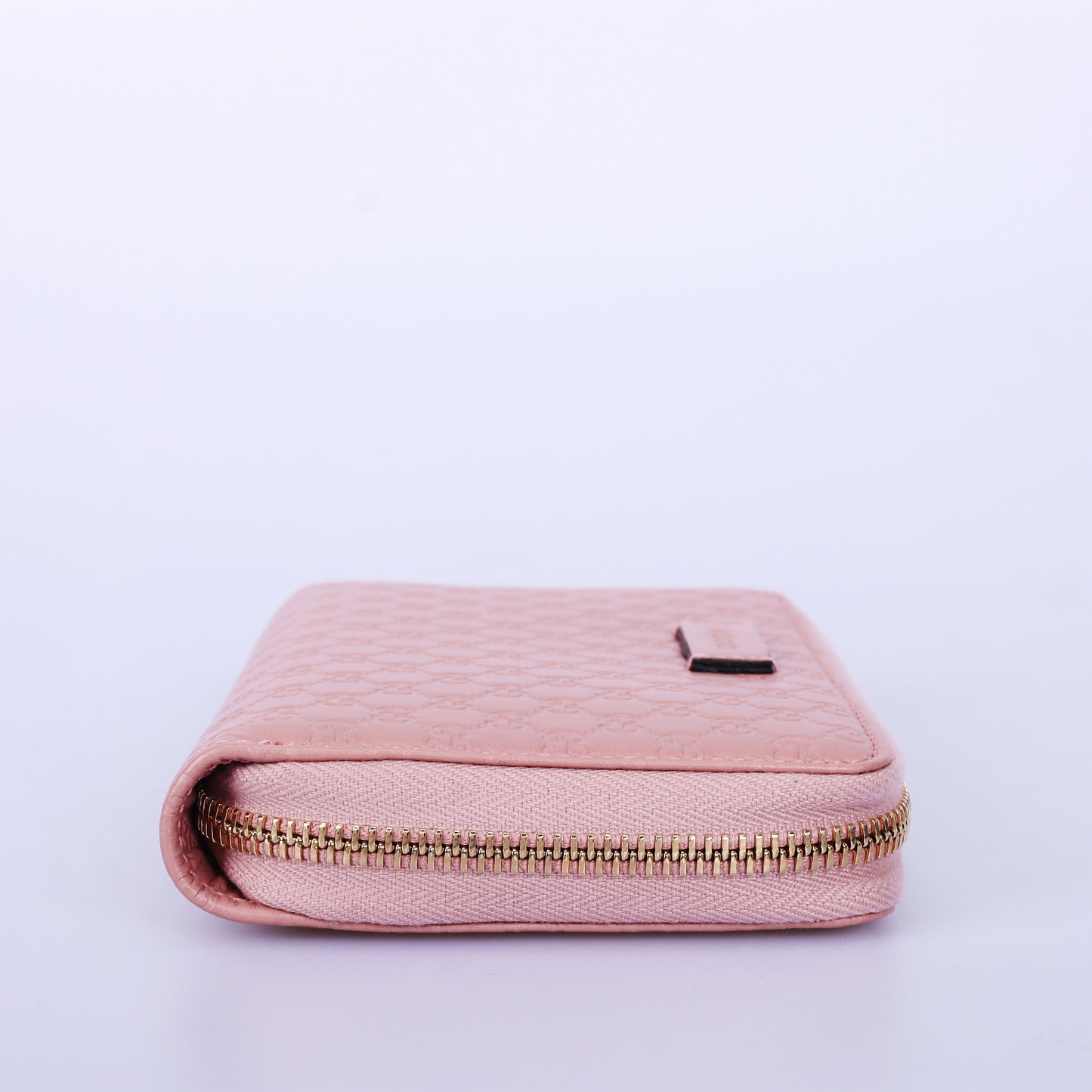 Pre-Owned Gucci Guccissima Pink Calfskin Zip Around Long Wallet 47791629