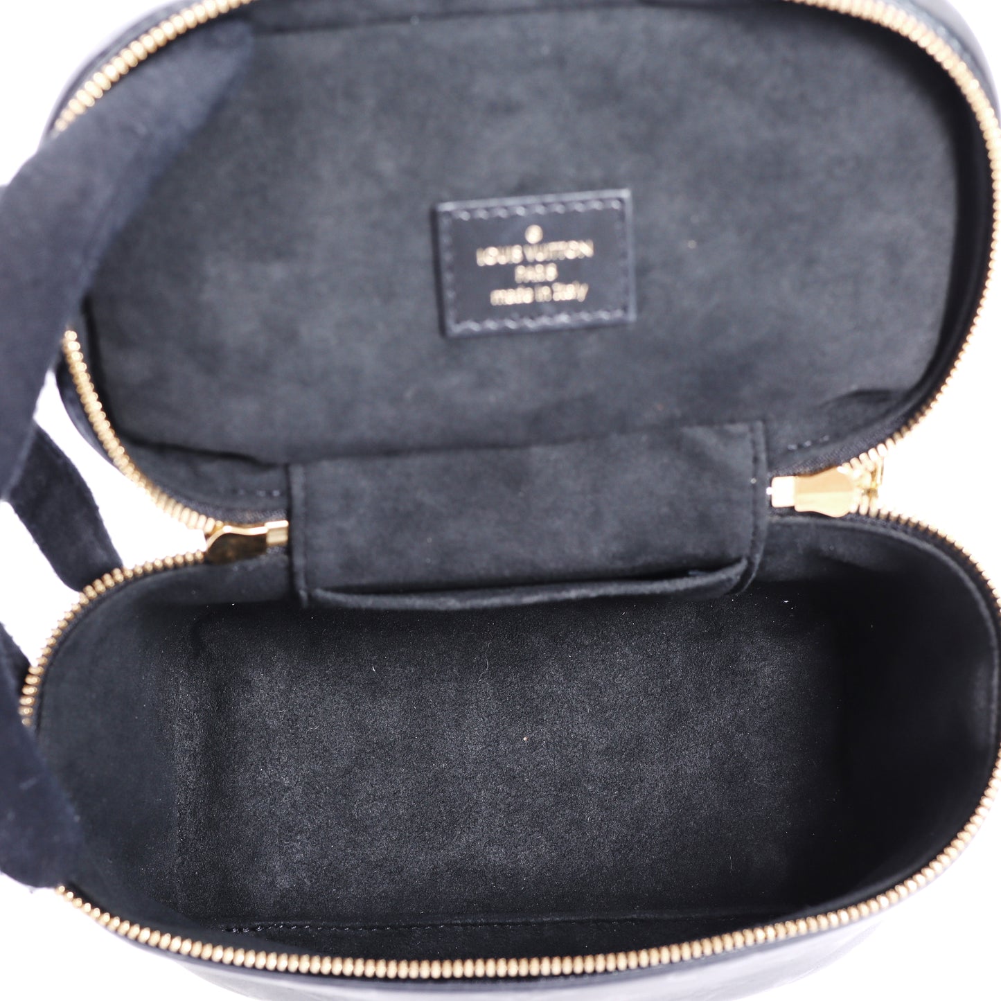 Pre-Owned Louis Vuitton Vanity PM Black Monogram Lambskin Leather Handbag 47793499