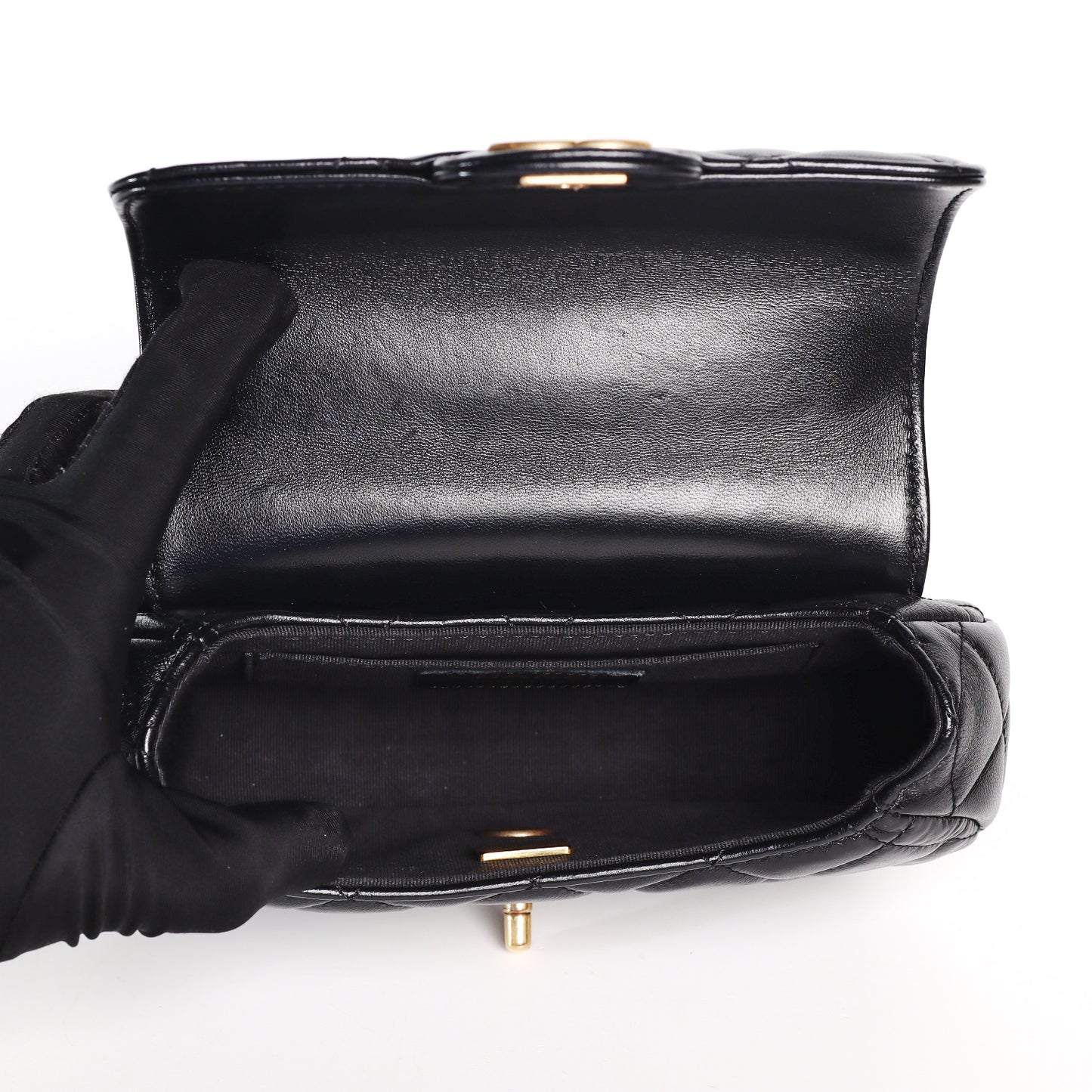 Pre-Owned Chanel 24C Black Lambskin Shoulder Bag 48126098 L