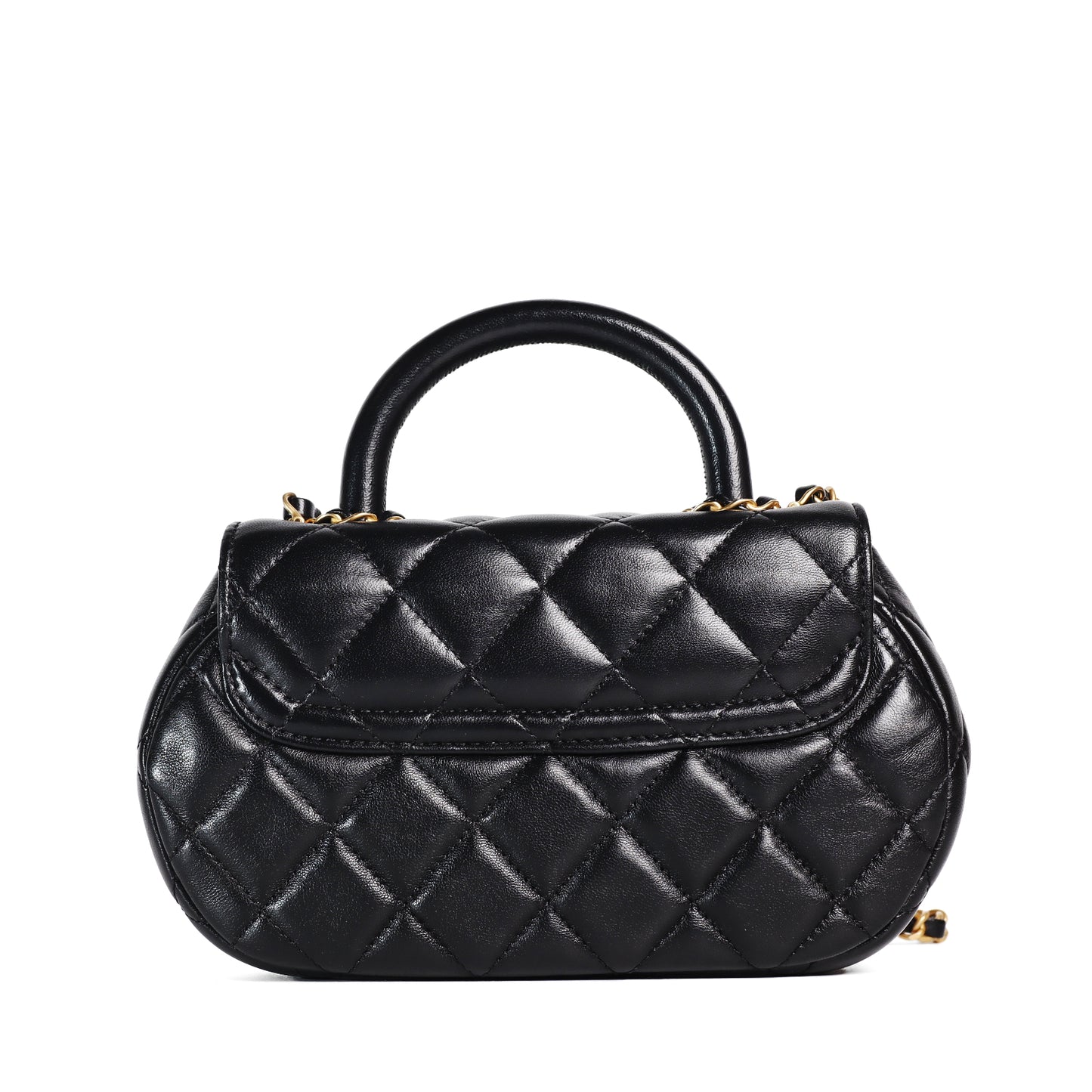 Pre-Owned Chanel 24C Black Lambskin Shoulder Bag 48126098 L