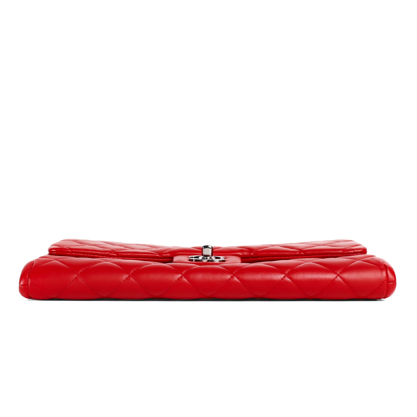 Pre-Owned Chanel Classic Flap Red Lambskin Shoulder Bag 48419950 L