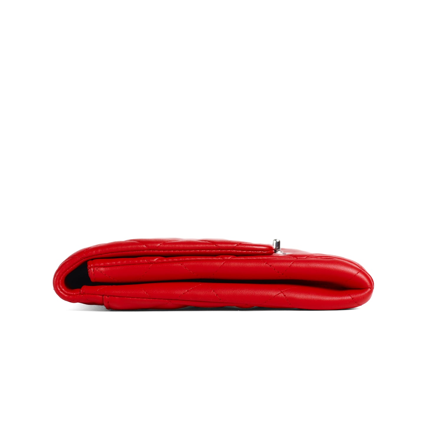 Pre-Owned Chanel Classic Flap Red Lambskin Shoulder Bag 48419950 L