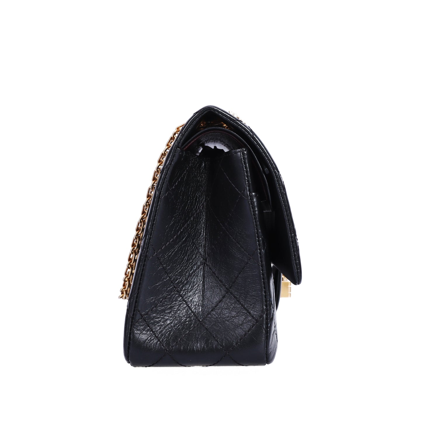 Pre-Owned Chanel Reissue Black Quilted Calfskin Leather Chain Shoulder Bag 48519536